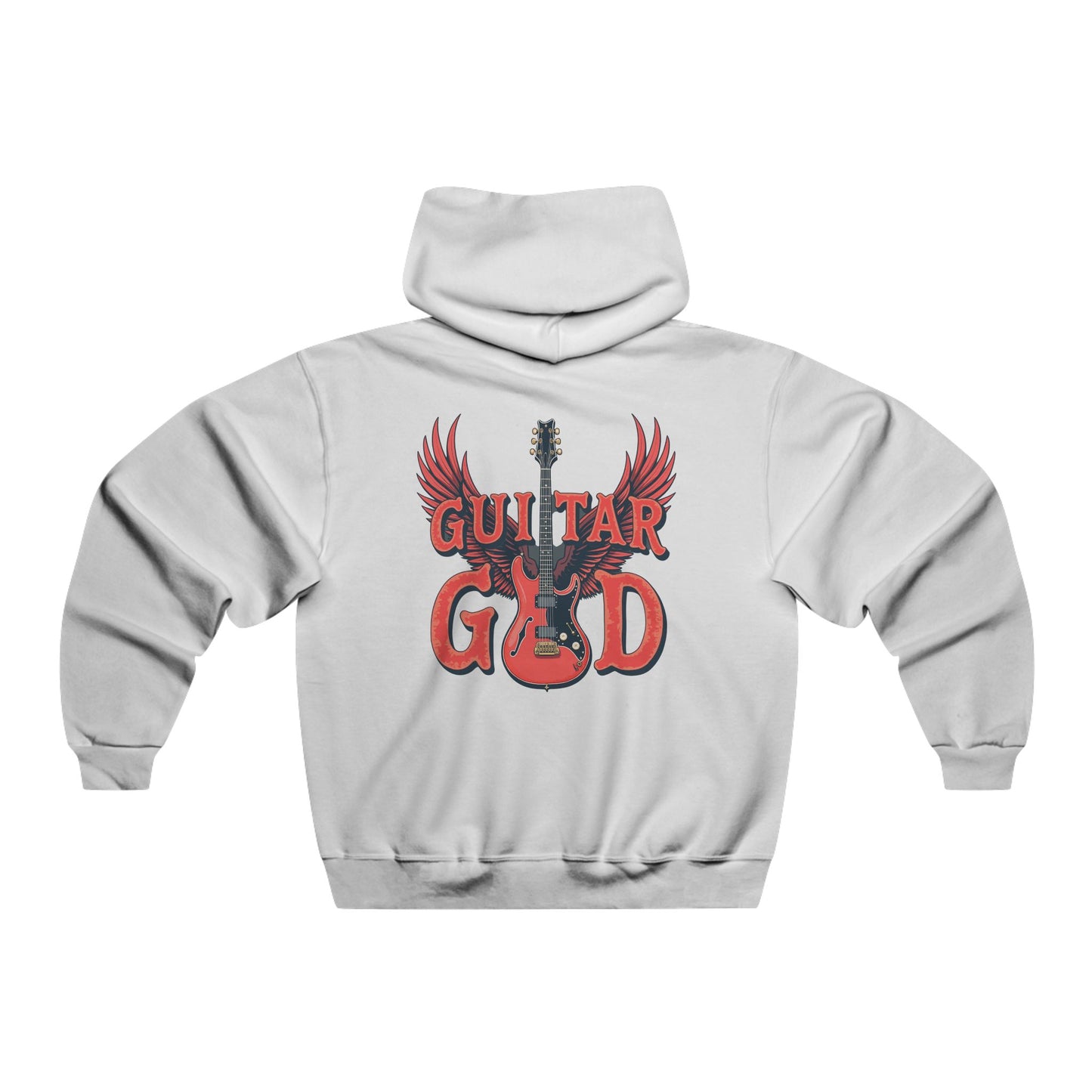 Guitar God Hoodie, Men's Music Sweatshirt, Rock and Roll Gift, Music Lover Apparel, Unique Guitarist Hoodie