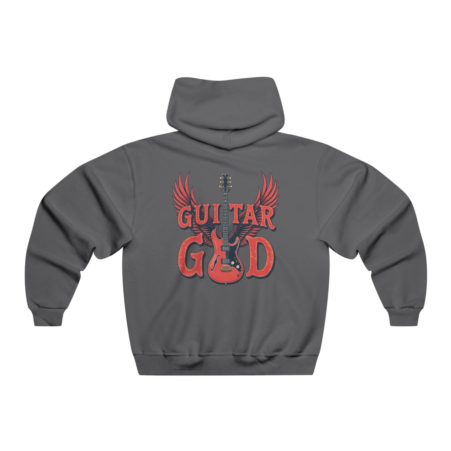 Guitar God Hoodie, Men's Music Sweatshirt, Rock and Roll Gift, Music Lover Apparel, Unique Guitarist Hoodie