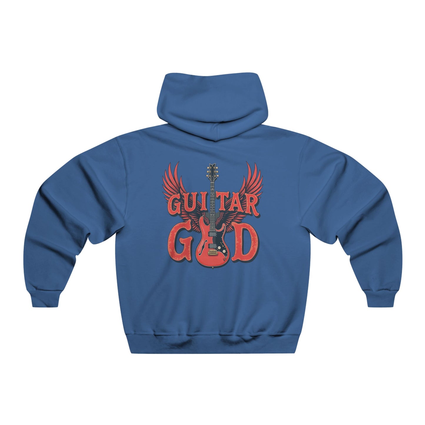 Guitar God Hoodie, Men's Music Sweatshirt, Rock and Roll Gift, Music Lover Apparel, Unique Guitarist Hoodie
