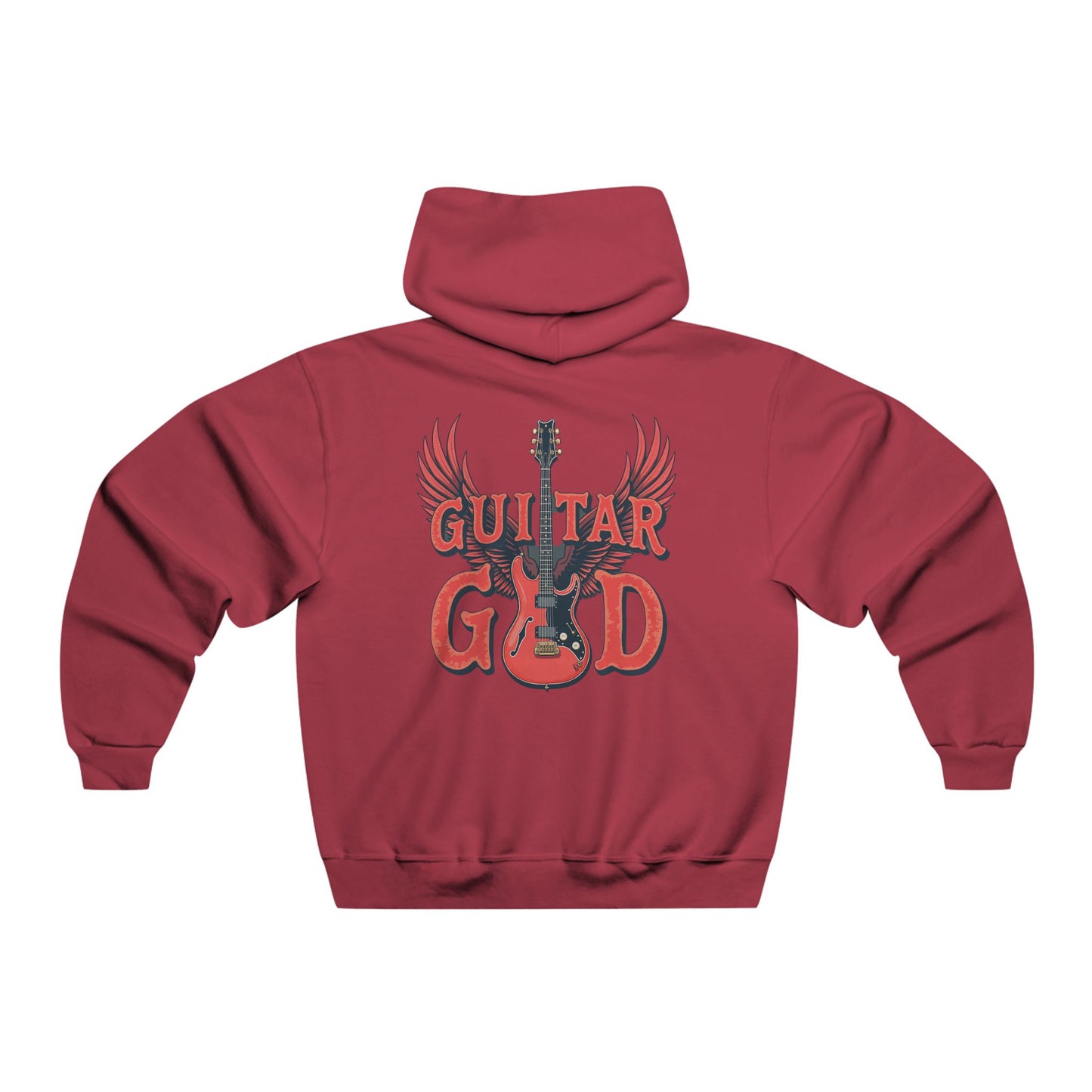 Guitar God Hoodie, Men's Music Sweatshirt, Rock and Roll Gift, Music Lover Apparel, Unique Guitarist Hoodie