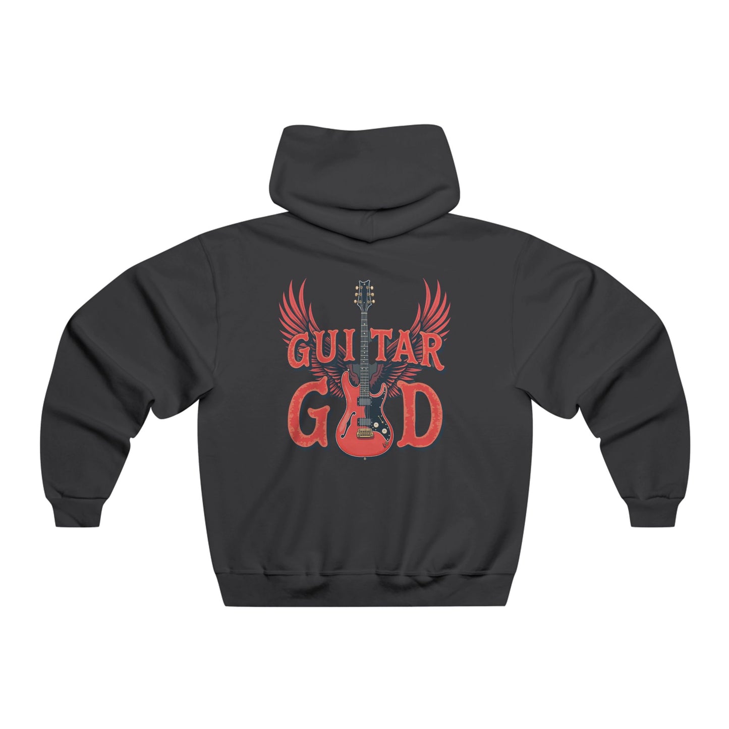 Guitar God Hoodie, Men's Music Sweatshirt, Rock and Roll Gift, Music Lover Apparel, Unique Guitarist Hoodie