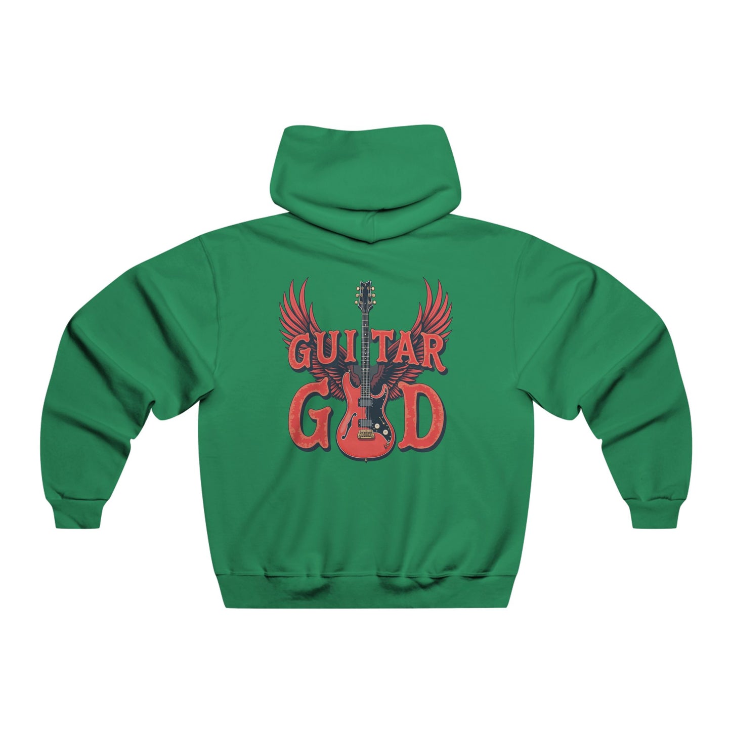 Guitar God Hoodie, Men's Music Sweatshirt, Rock and Roll Gift, Music Lover Apparel, Unique Guitarist Hoodie