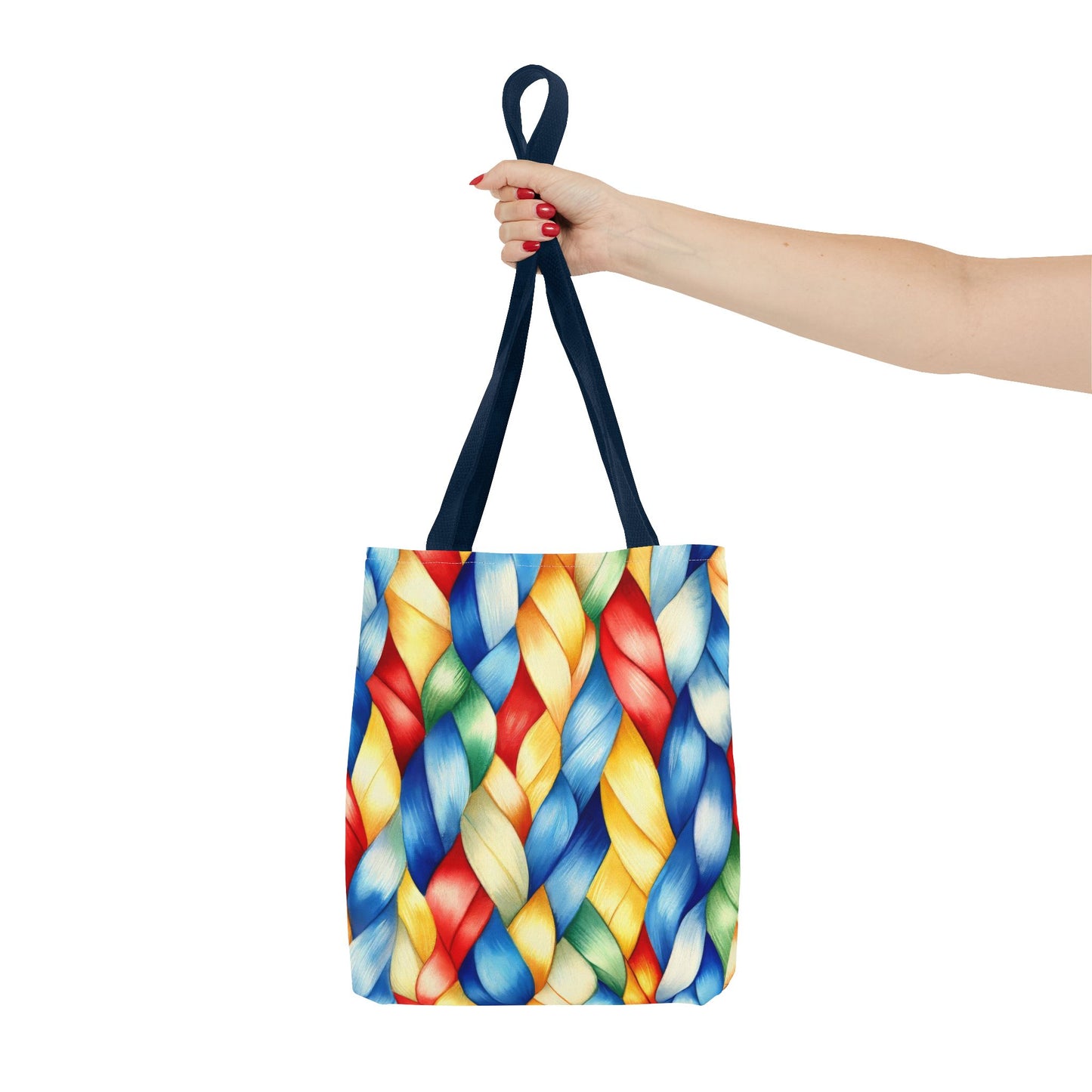Colorful Woven Tote Bag - Vibrant Art Print, Eco-Friendly Carry-All, Shopping Bag, Beach Bag, Gift for Friends