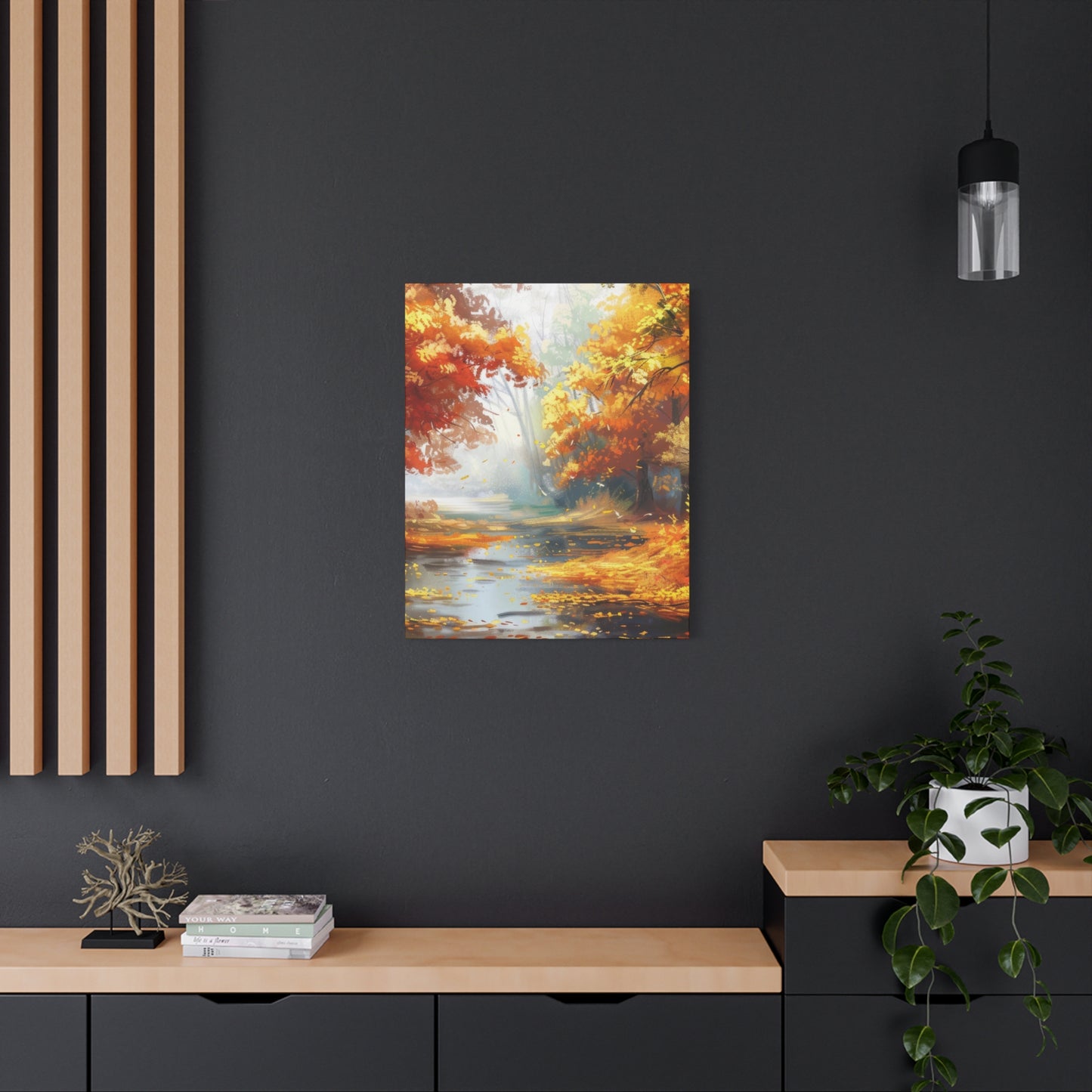 Autumn Serenity Canvas Print, Fall Decor, Home Wall Art, Nature Artwork, Gift for Nature Lovers, Cozy Decorating