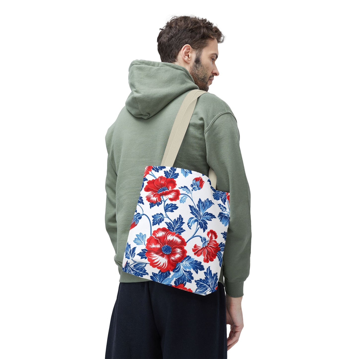 Floral Print Tote Bag for Everyday Use, Stylish Shopper, Reusable Grocery Bag, Gift for Her, Beach or Travel Accessory