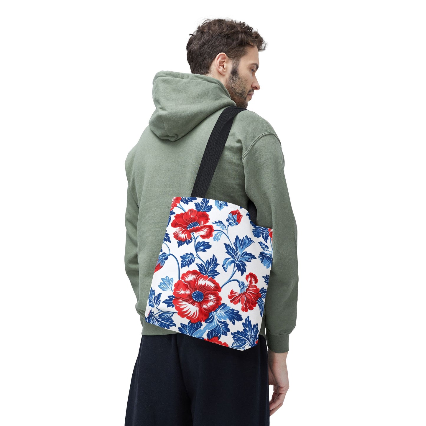 Floral Print Tote Bag for Everyday Use, Stylish Shopper, Reusable Grocery Bag, Gift for Her, Beach or Travel Accessory