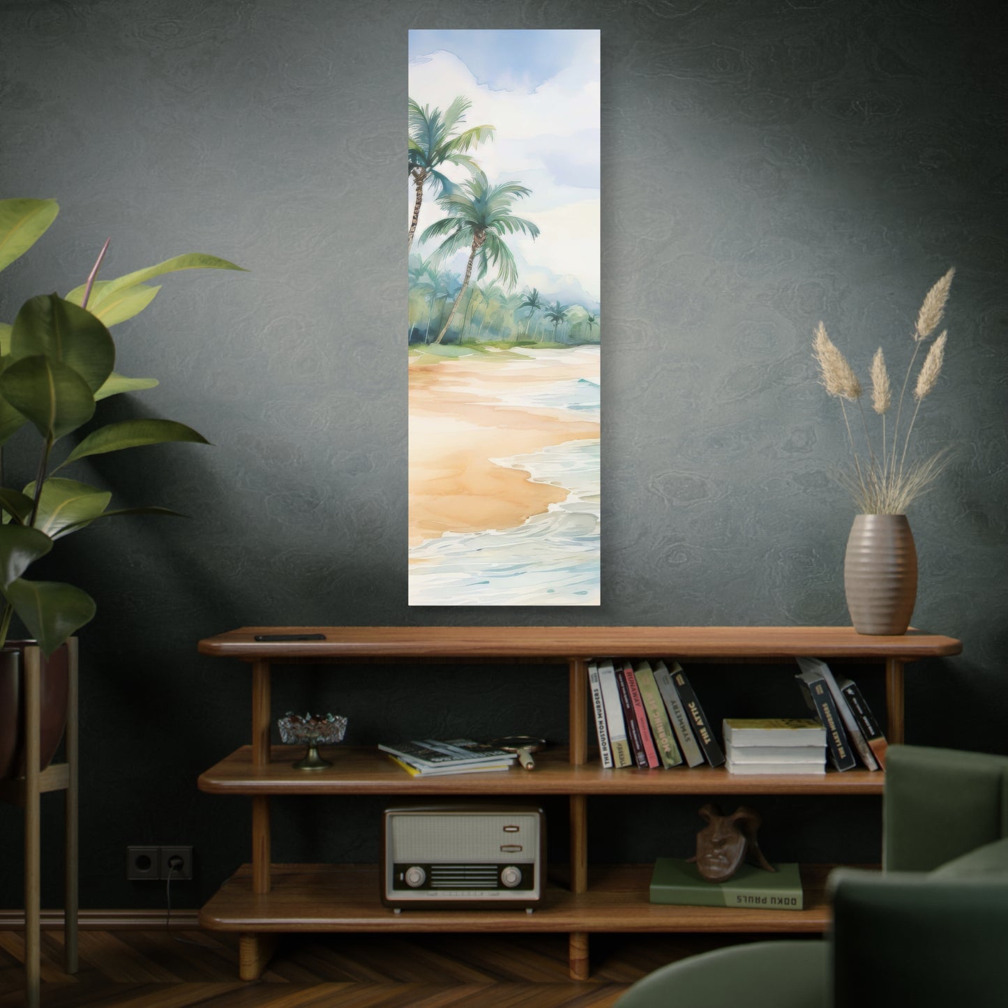 Beach Vibes Wall Art, Coastal Canvas Print, Tropical Decor, Ocean Scene Artwork, Home Decor, Gift for Beach Lovers, Summer Wall Art