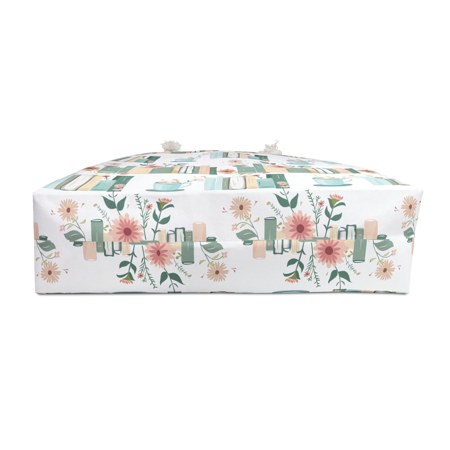 Charming Floral Weekender Bag - Perfect for Book Lovers, Beach Days, Travel Essentials, Weekend Getaways, Eco-Friendly Design