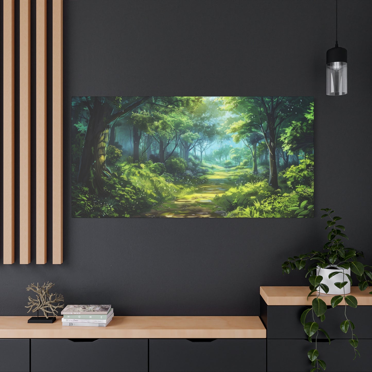 Serene Forest Canvas Print, Nature Wall Art, Home Decor, Gift for Nature Lovers, Eco-Friendly Artwork, Meditation Decoration
