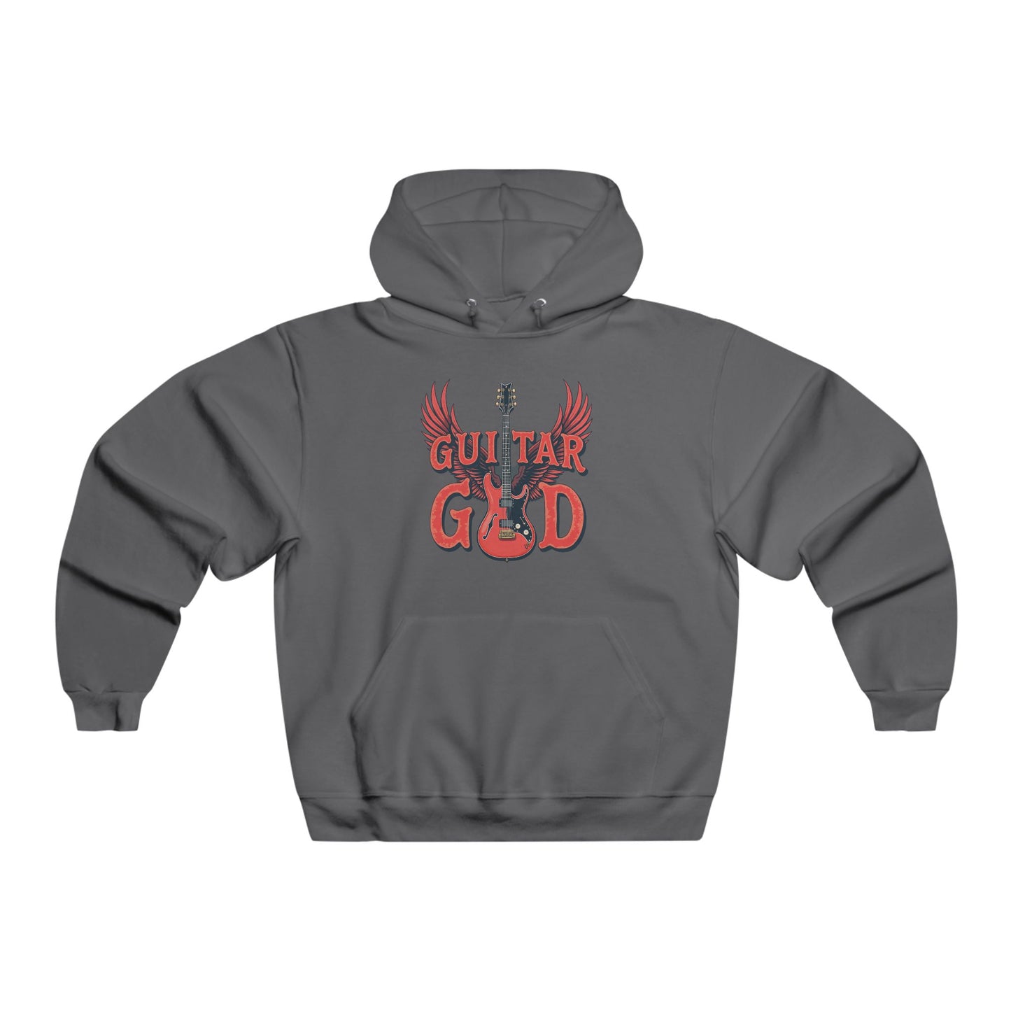Guitar God Hoodie, Men's Music Sweatshirt, Rock and Roll Gift, Music Lover Apparel, Unique Guitarist Hoodie