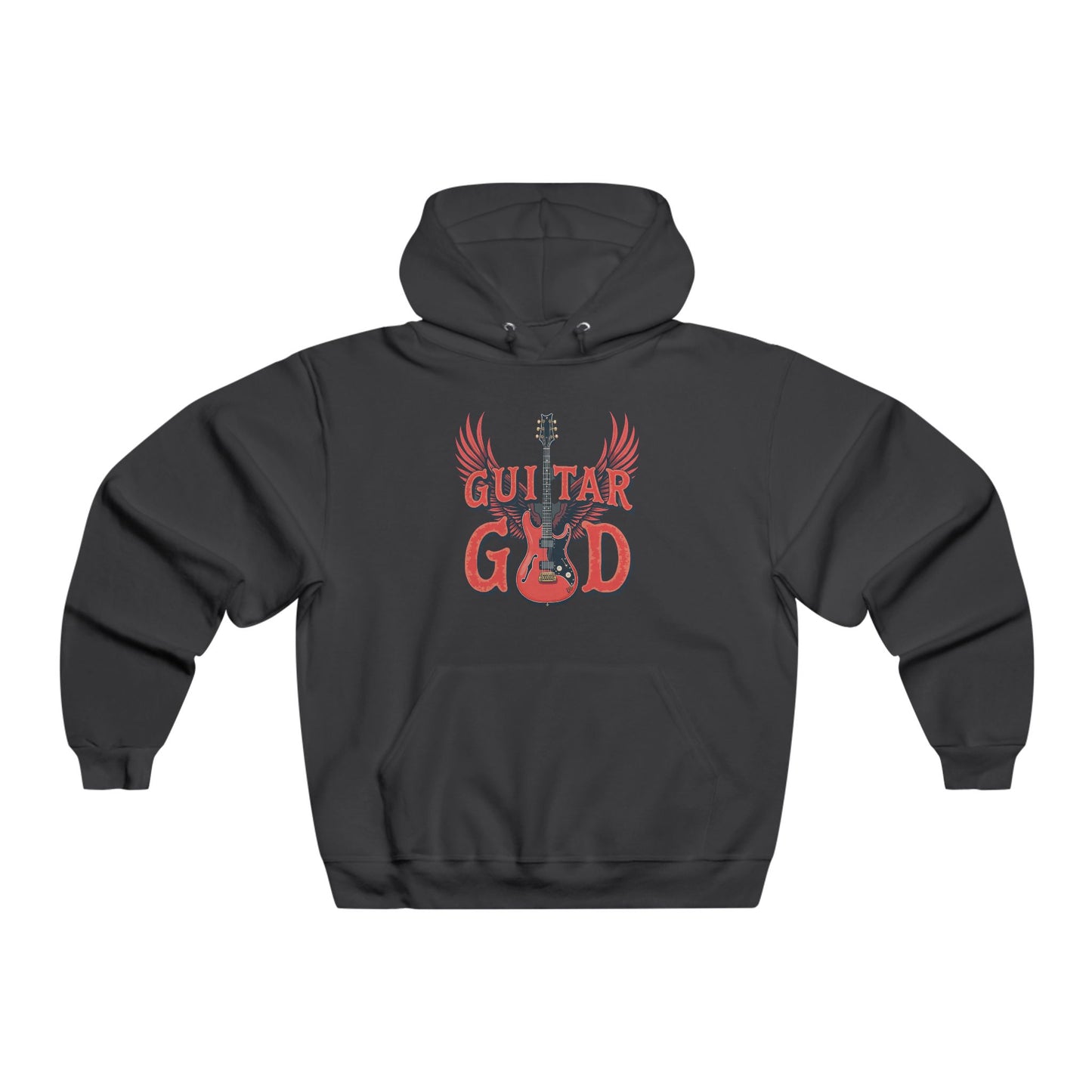 Guitar God Hoodie, Men's Music Sweatshirt, Rock and Roll Gift, Music Lover Apparel, Unique Guitarist Hoodie