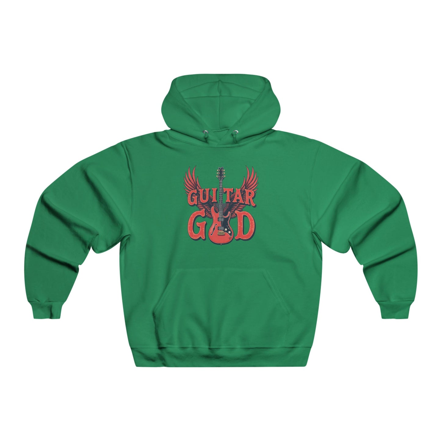 Guitar God Hoodie, Men's Music Sweatshirt, Rock and Roll Gift, Music Lover Apparel, Unique Guitarist Hoodie