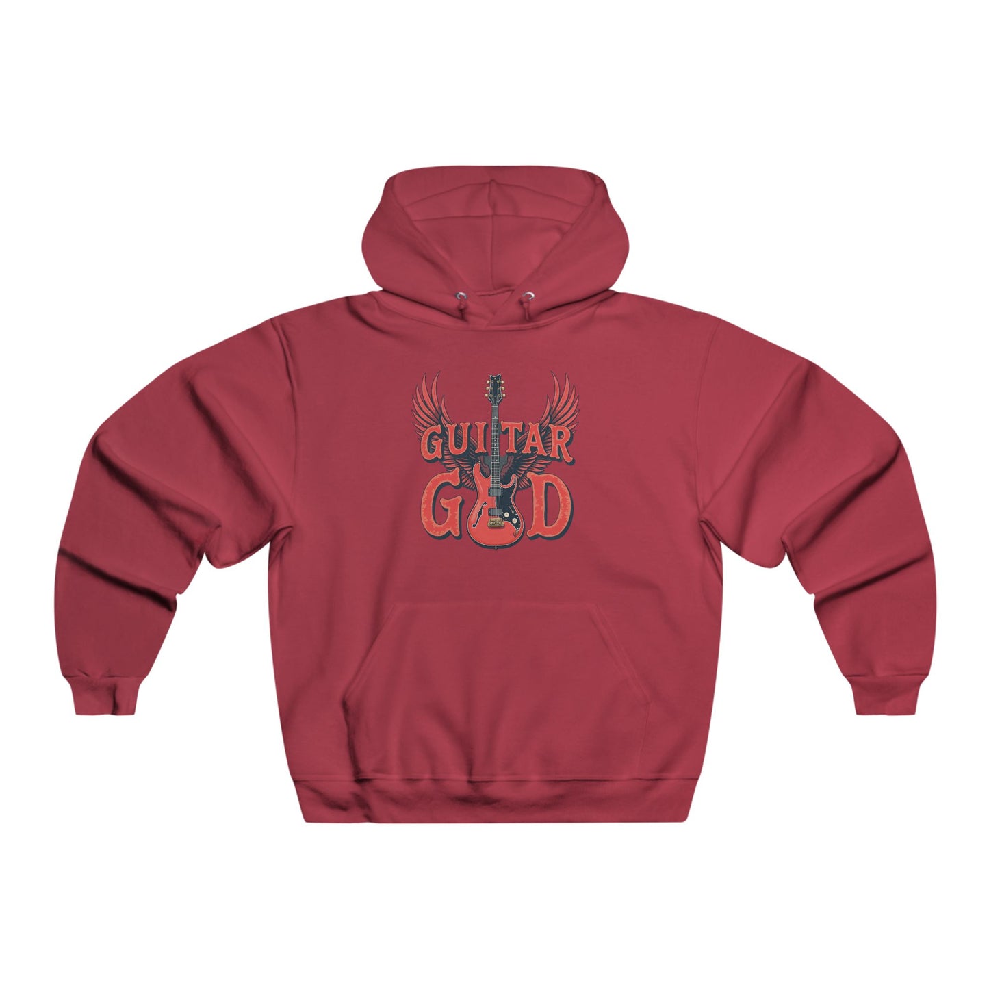 Guitar God Hoodie, Men's Music Sweatshirt, Rock and Roll Gift, Music Lover Apparel, Unique Guitarist Hoodie