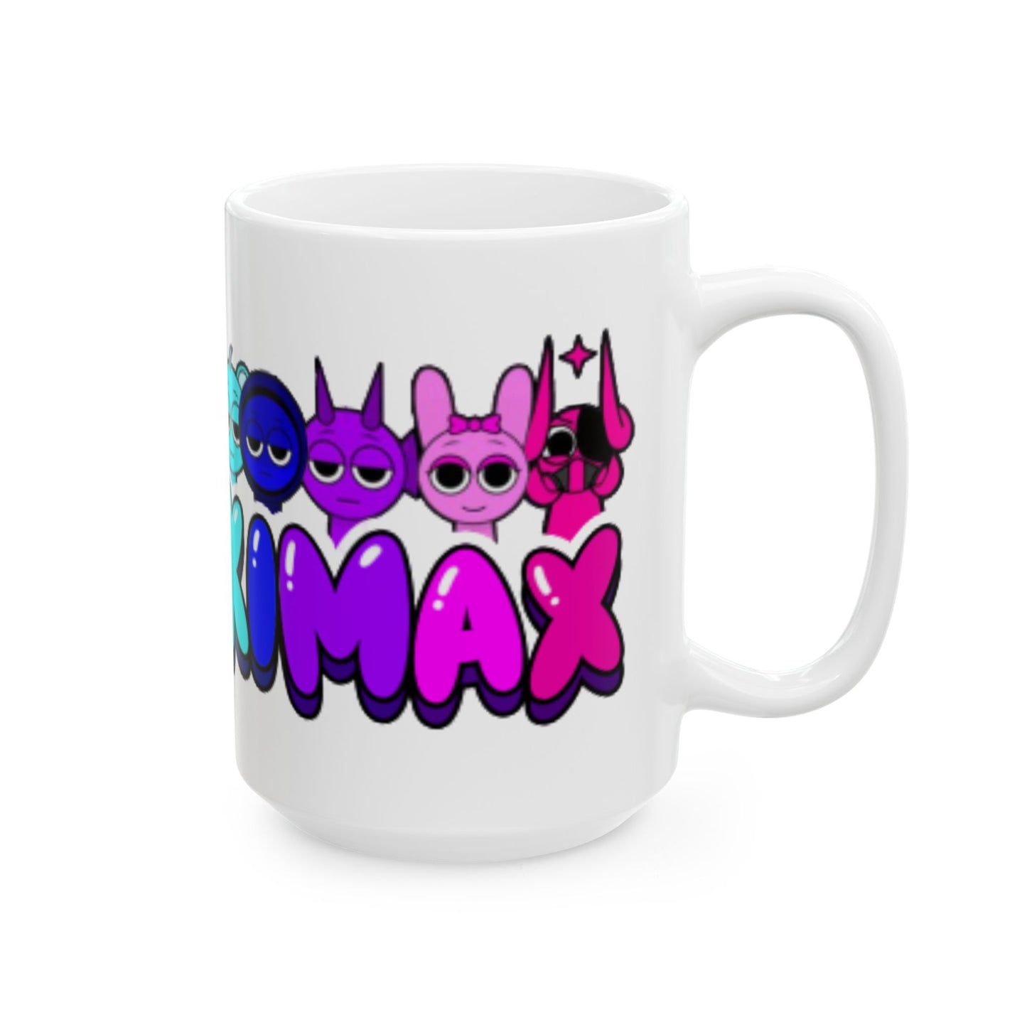 Fun Colorful Sprunki Ceramic Coffee Mug - Perfect Gift for Kids and Gamers