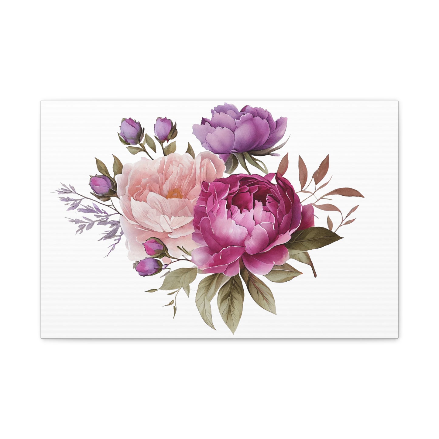 Floral Wall Art Canvas, Home Decor, Gift for Her, Peony Art, Living Room Decoration, Mothers Day