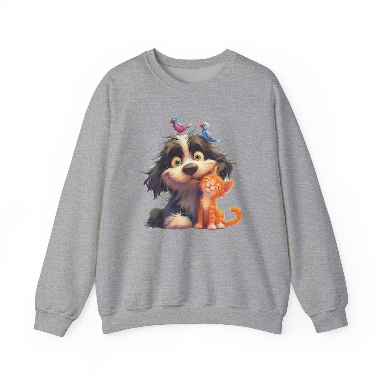 Cozy Pet Lovers Sweatshirt, Cute Animal Crewneck, Gift for Cat Dog Mom, Funny Pet Sweatshirt, Relaxed Fit Unisex Top