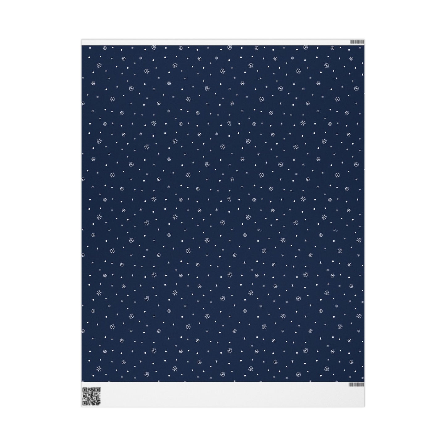 Navy Blue Snowflake Wrapping Paper, Festive Gift Wrap for Holidays, Christmas, Birthday, Winter Celebration, Eco-friendly Decorative Paper