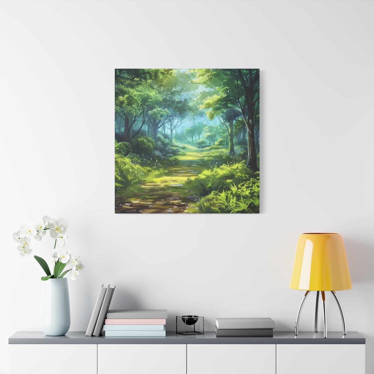 Serene Forest Canvas Print, Nature Wall Art, Home Decor, Gift for Nature Lovers, Eco-Friendly Artwork, Meditation Decoration