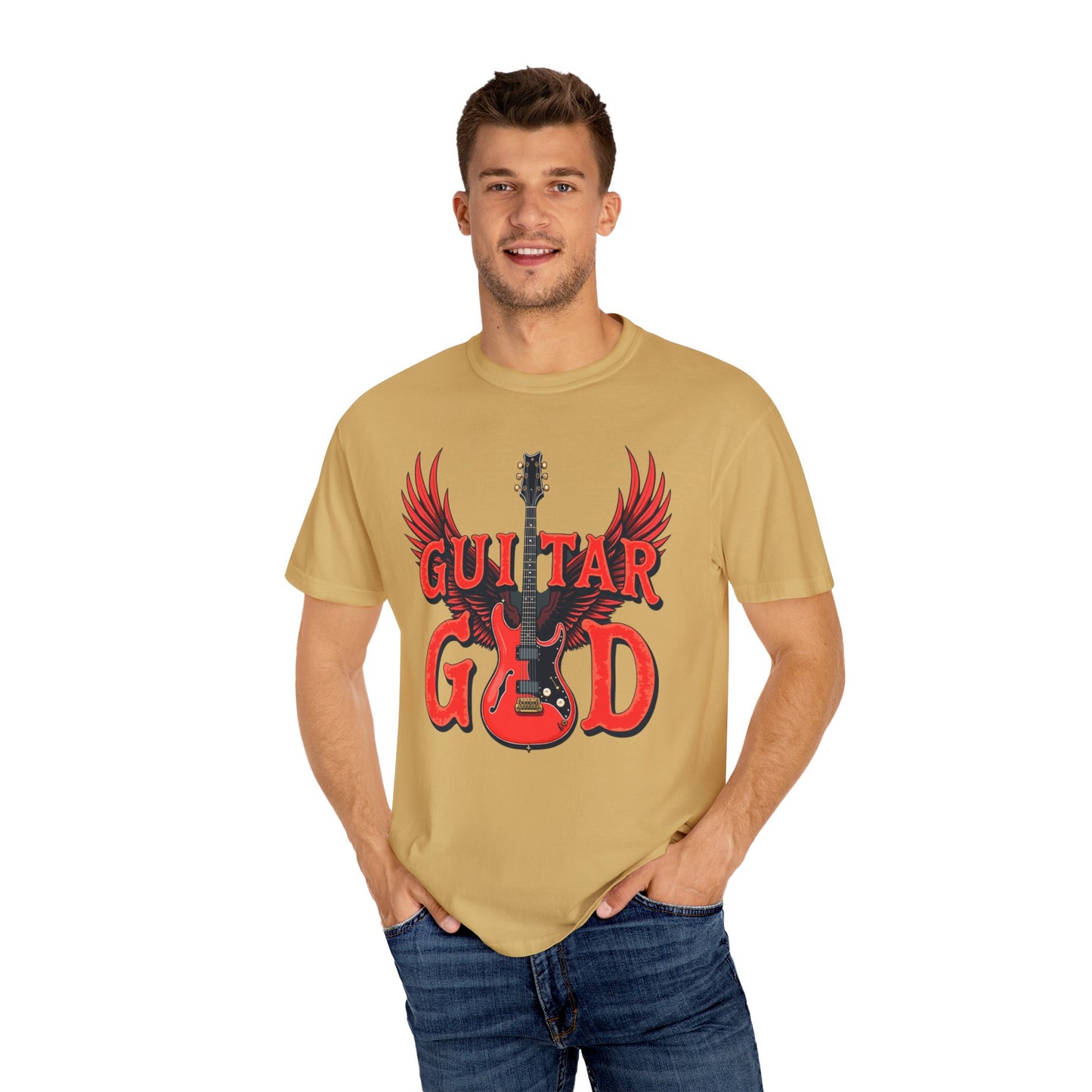 Guitar God T-Shirt, Music Lover Gift, Unisex Graphic Tee, Rock & Roll Apparel, Concert Outfit, Gift for Musicians