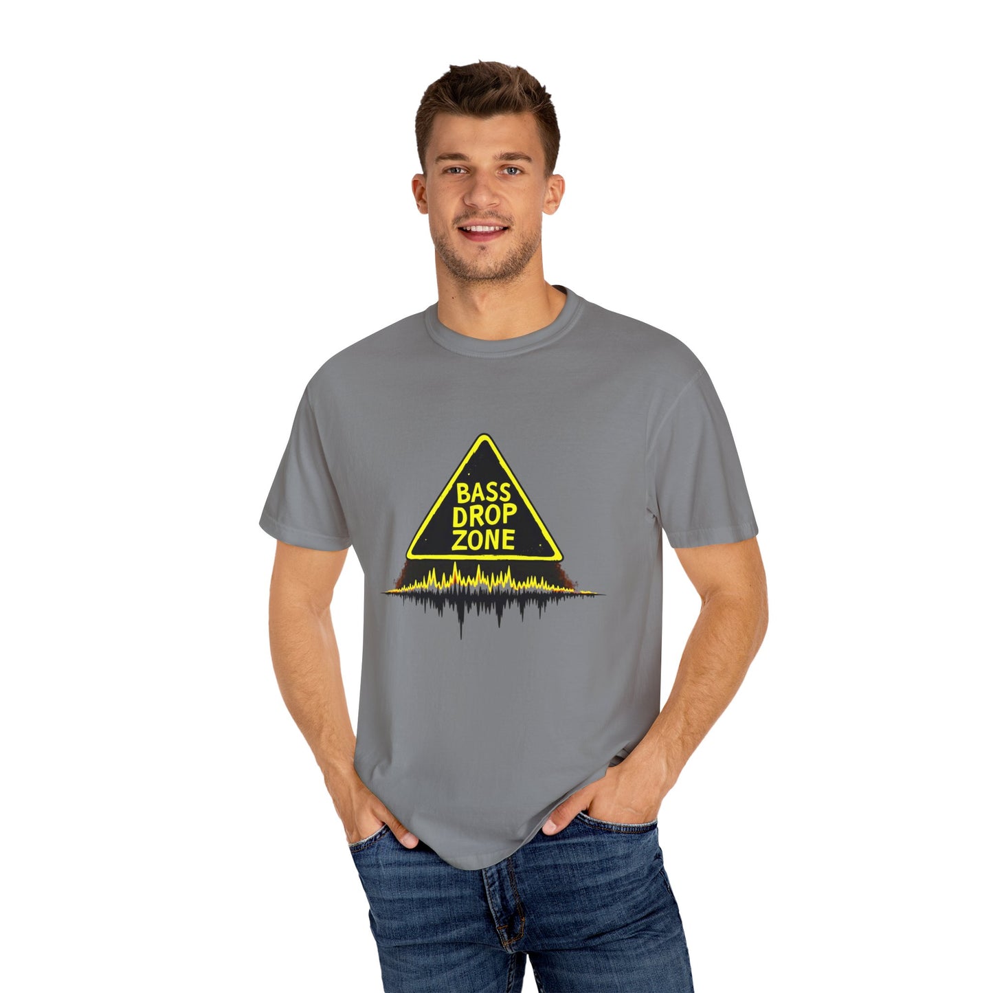 Bass Drop Zone Unisex T-Shirt, Music Lover Gift, Festival Apparel, Party Outfit, DJ Merchandise, Unique Graphic Tee