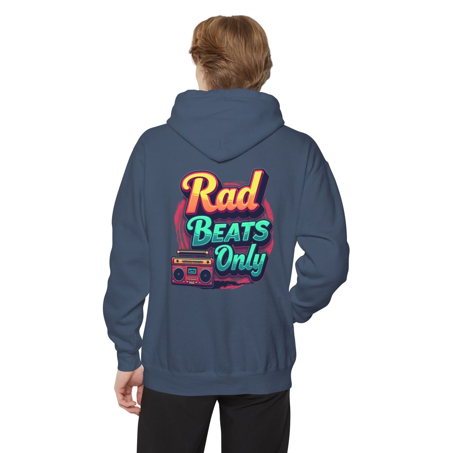 Rad Beats Unisex Hoodie, Music Lover Gift, Fun Retro Apparel, Unique Streetwear, Perfect for Casual Outfits