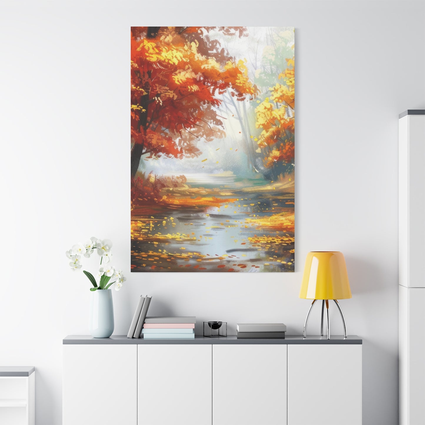 Autumn Serenity Canvas Art, Fall Decor, Nature Wall Art, Seasonal Home Decoration, Cozy Living Room Art