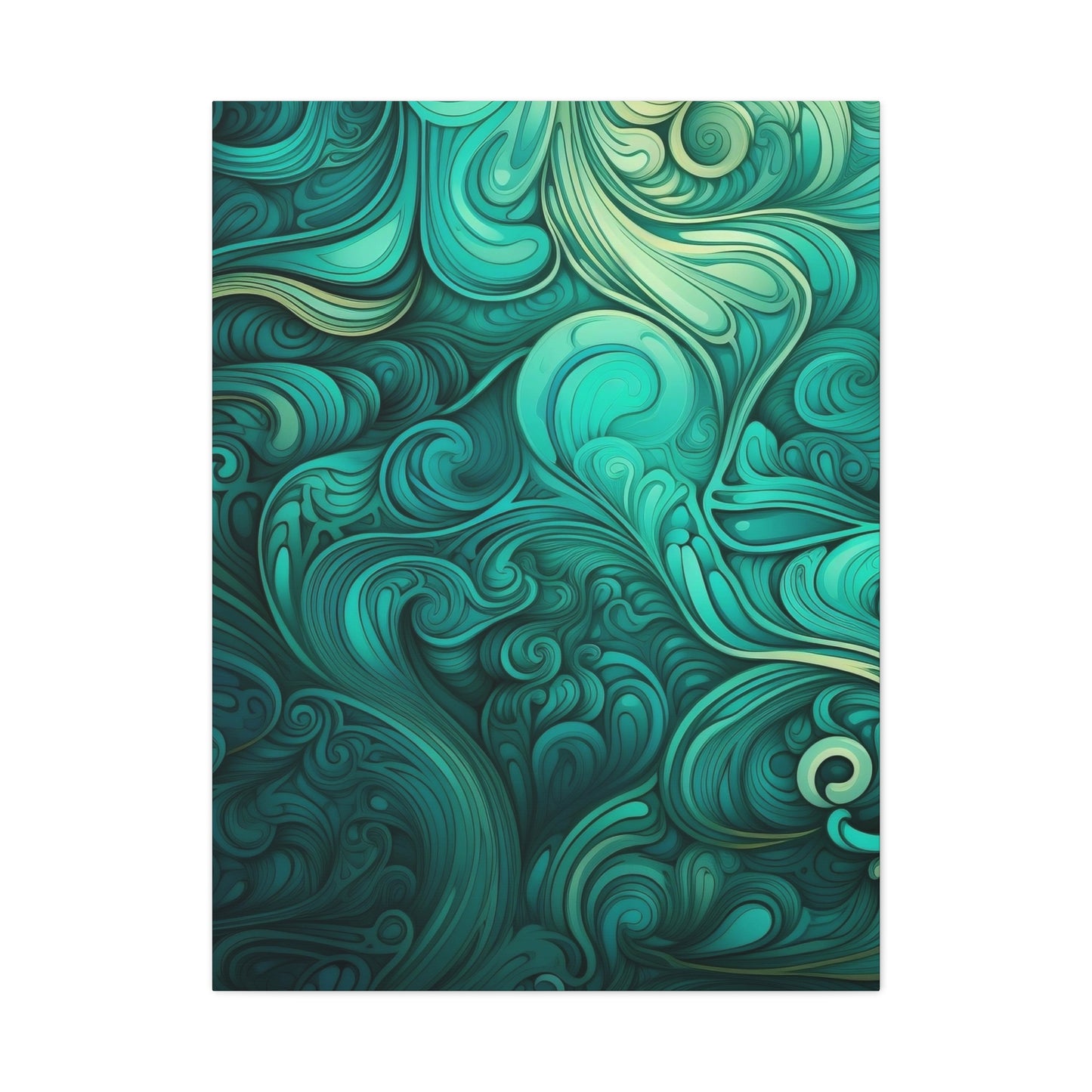 Artistic Stretched Canvas Wall Art, Modern Home Décor, Abstract Swirl Design, Living Room Decoration, Unique Gift for Art Lovers