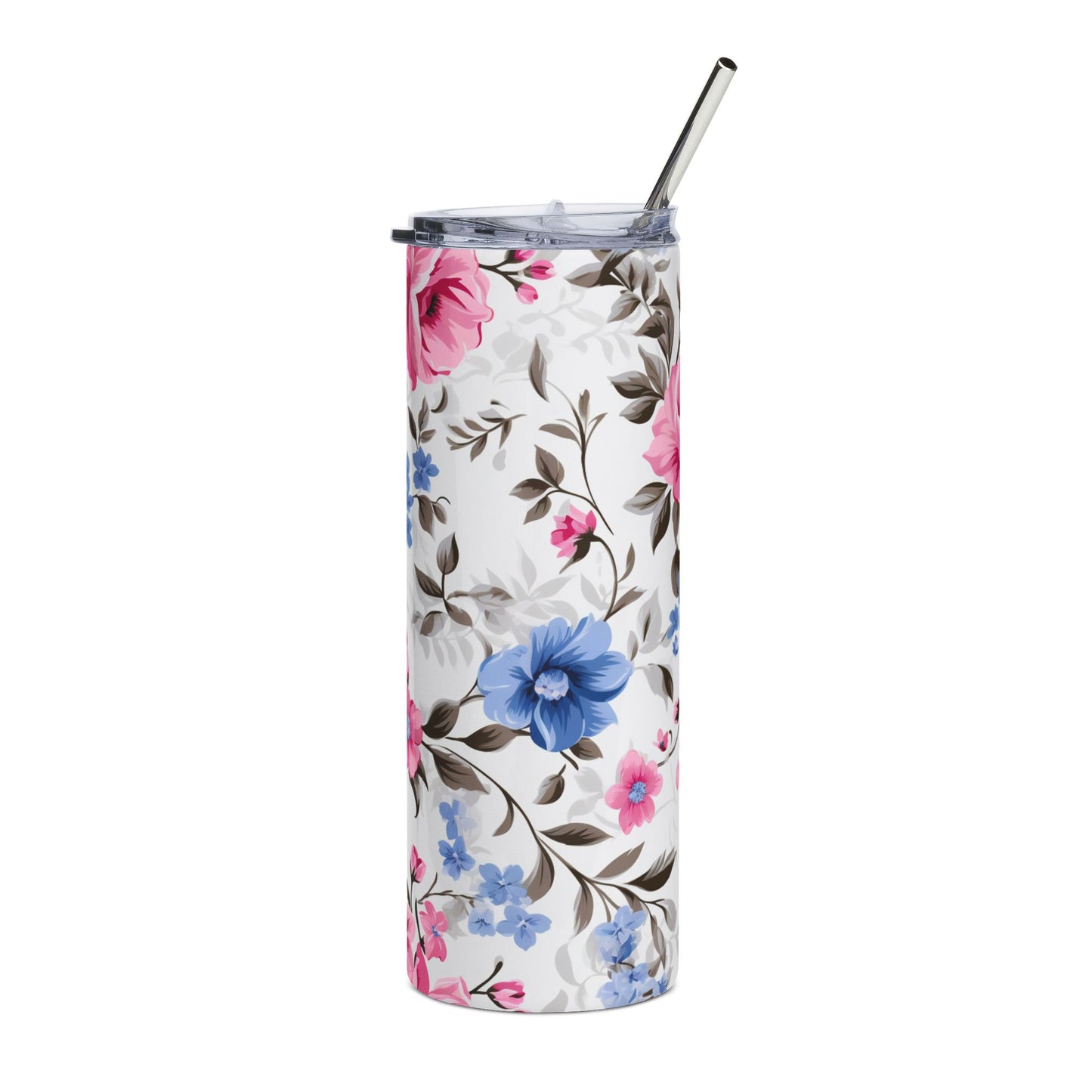 Floral Stainless Steel Tumbler, 20oz | Insulated Drinkware for Home, Travel, Gifts | Perfect for Parties, Weddings, Birthdays, and More