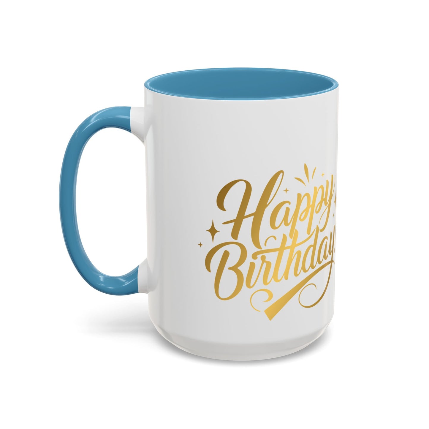 Happy Birthday Accent Coffee Mug - Cute Dinosaur with Balloons - Fun Celebration Drinkware