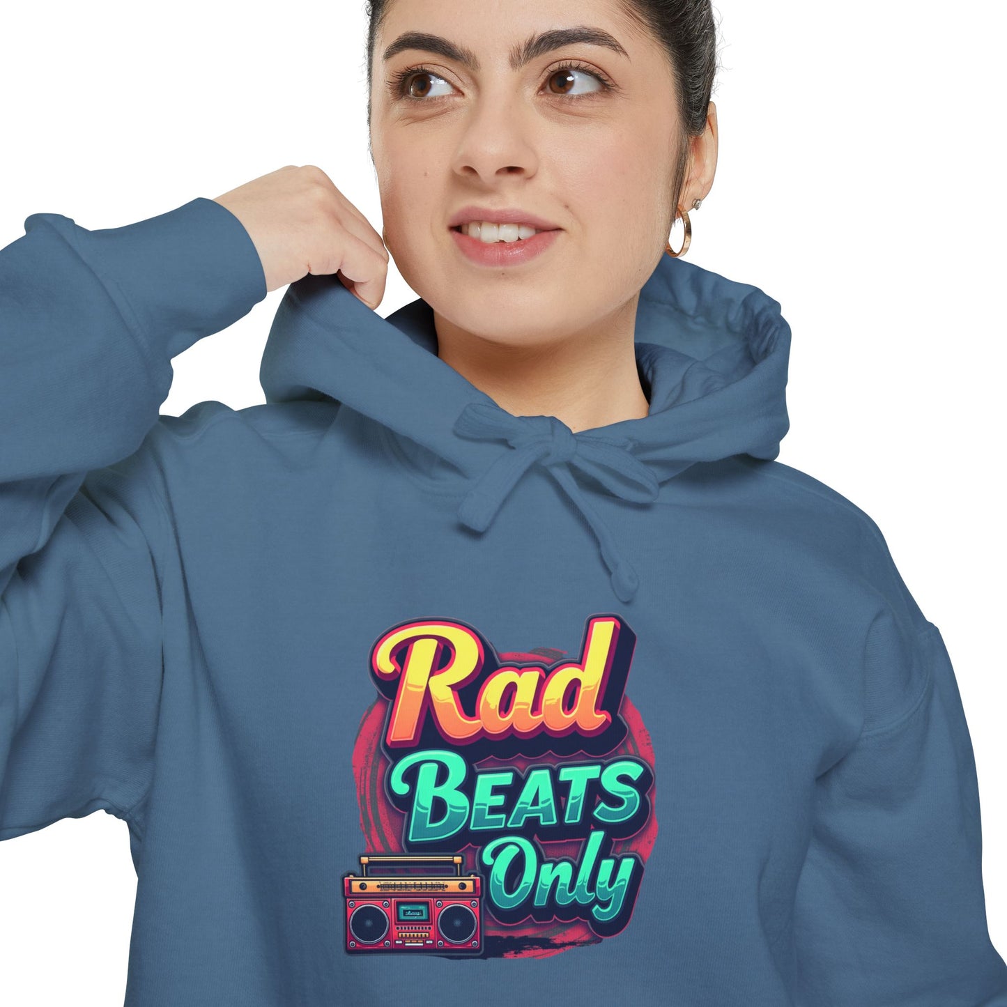 Rad Beats Unisex Hoodie, Music Lover Gift, Fun Retro Apparel, Unique Streetwear, Perfect for Casual Outfits