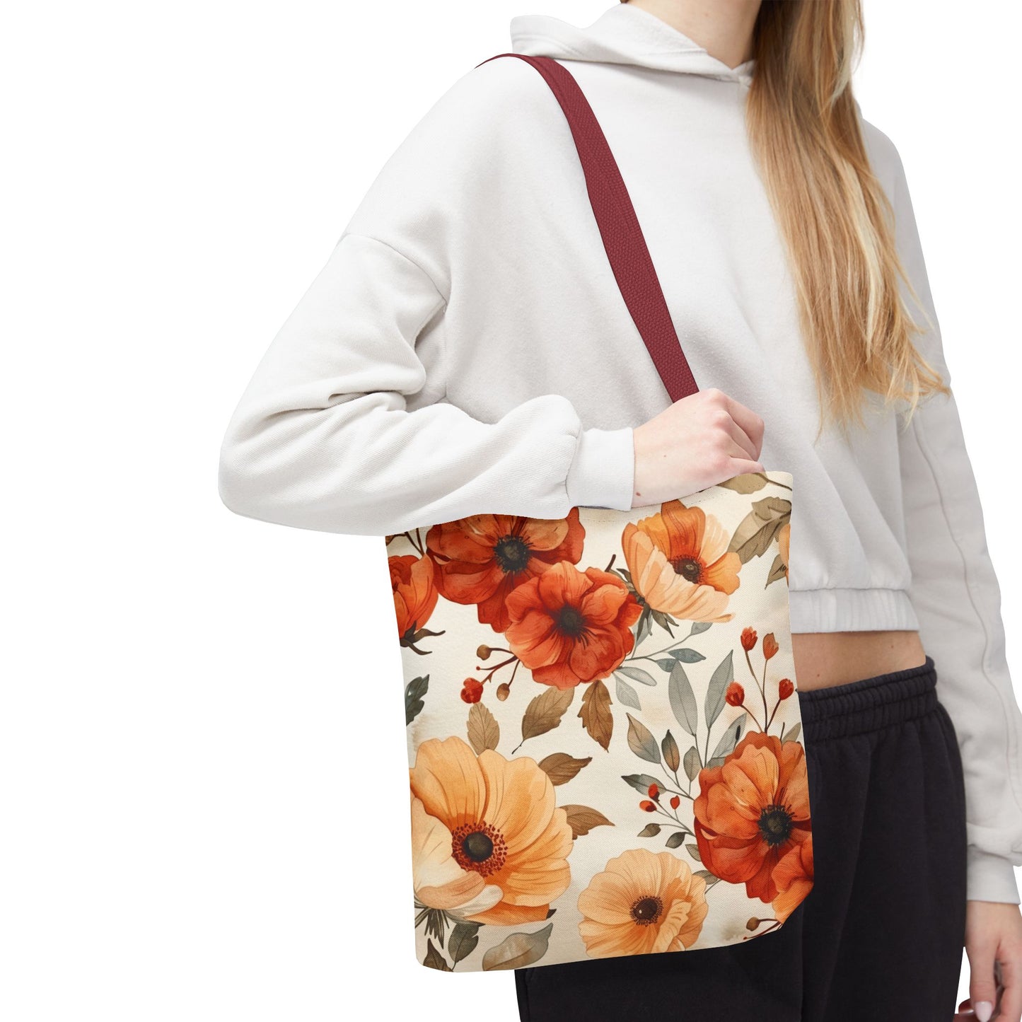 Floral Tote Bag - Boho Chic Reusable Shopping Bag, Gift for Her, Summer Beach Bag, Eco-Friendly Carryall, Everyday Handbag