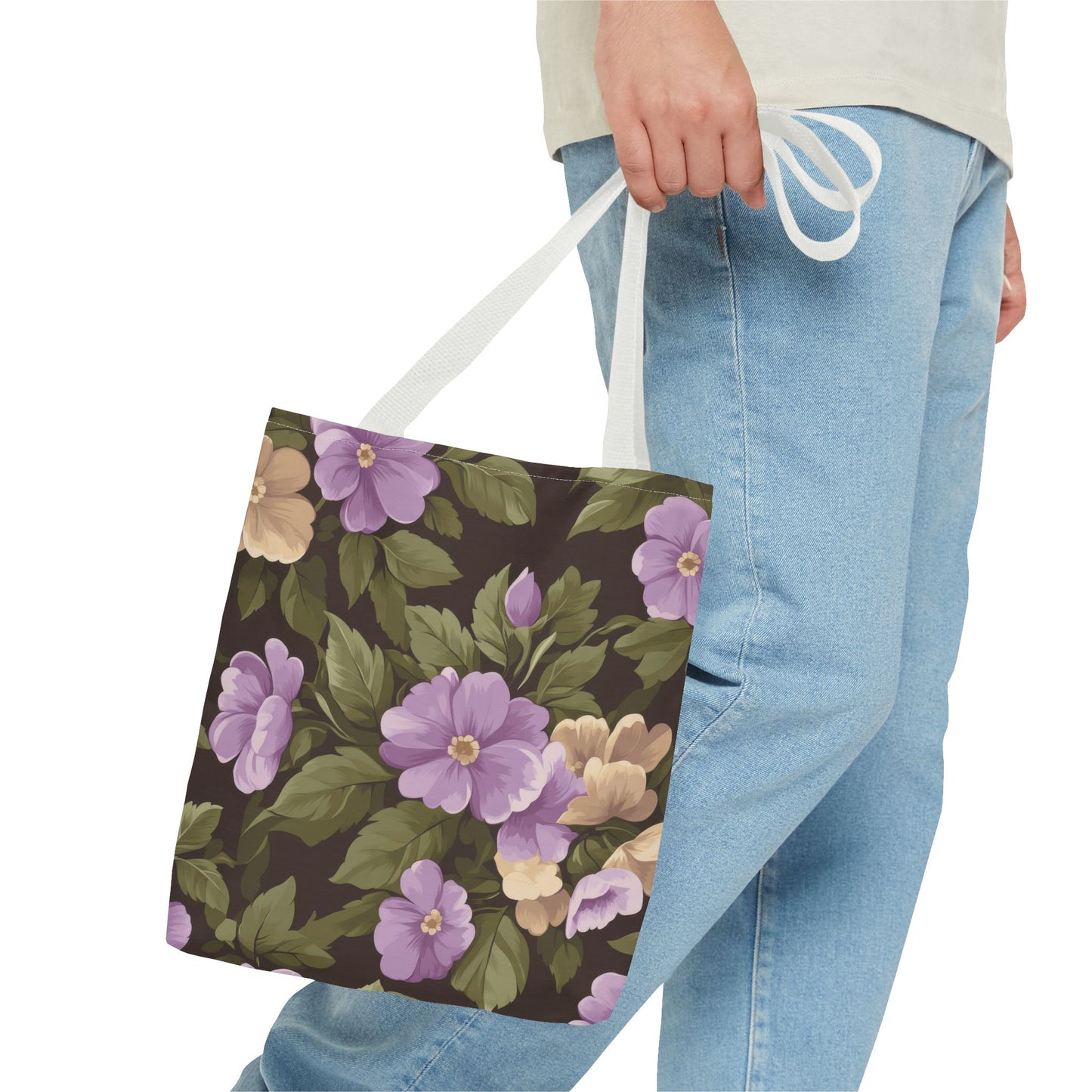 Floral Tote Bag, Stylish Shopping Bag, Eco-Friendly Carryall, Mother's Day Gift, Weekend Getaway Essential