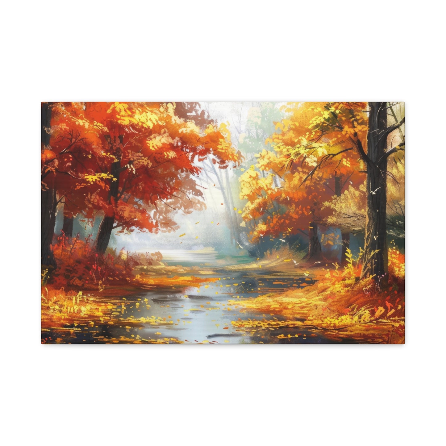 Autumn Serenity Canvas Print, Fall Decor, Home Wall Art, Nature Artwork, Gift for Nature Lovers, Cozy Decorating