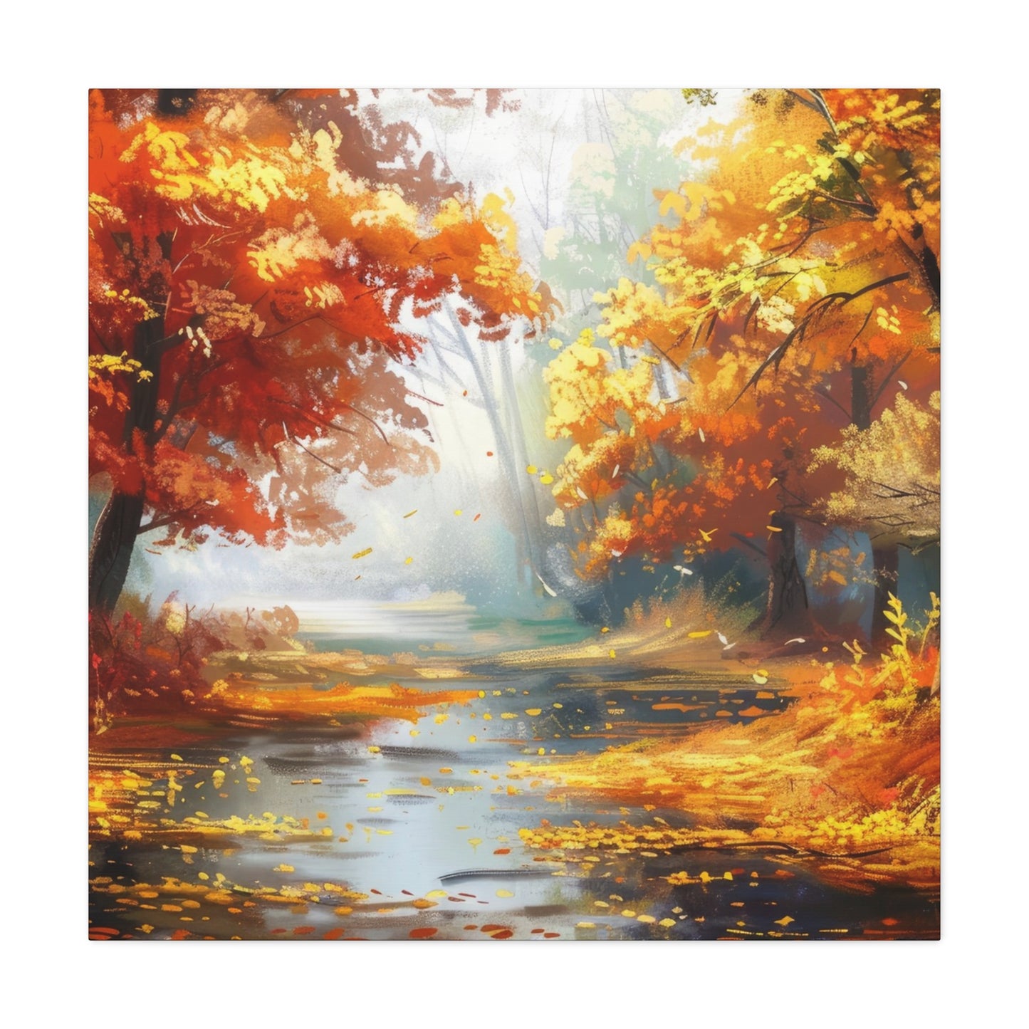 Autumn Serenity Canvas Print, Fall Decor, Home Wall Art, Nature Artwork, Gift for Nature Lovers, Cozy Decorating