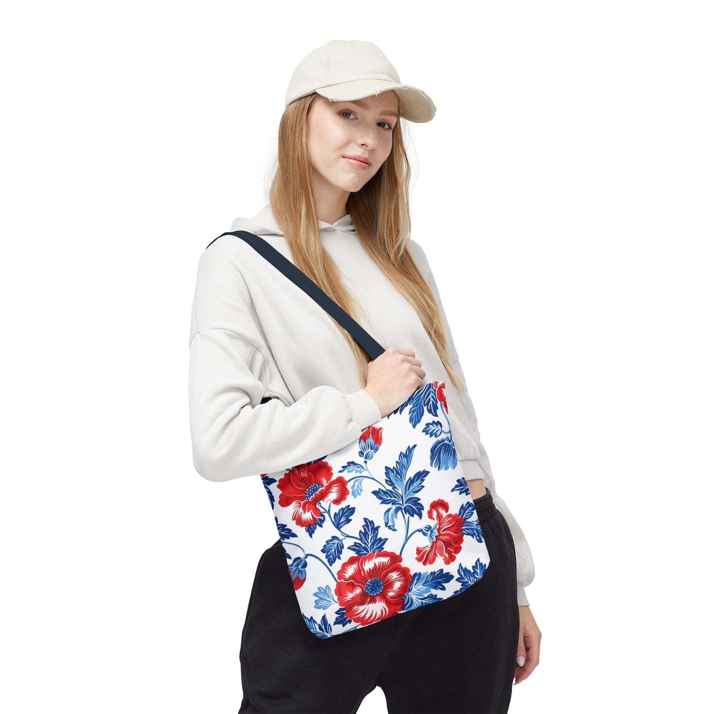 Floral Print Tote Bag for Everyday Use, Stylish Shopper, Reusable Grocery Bag, Gift for Her, Beach or Travel Accessory