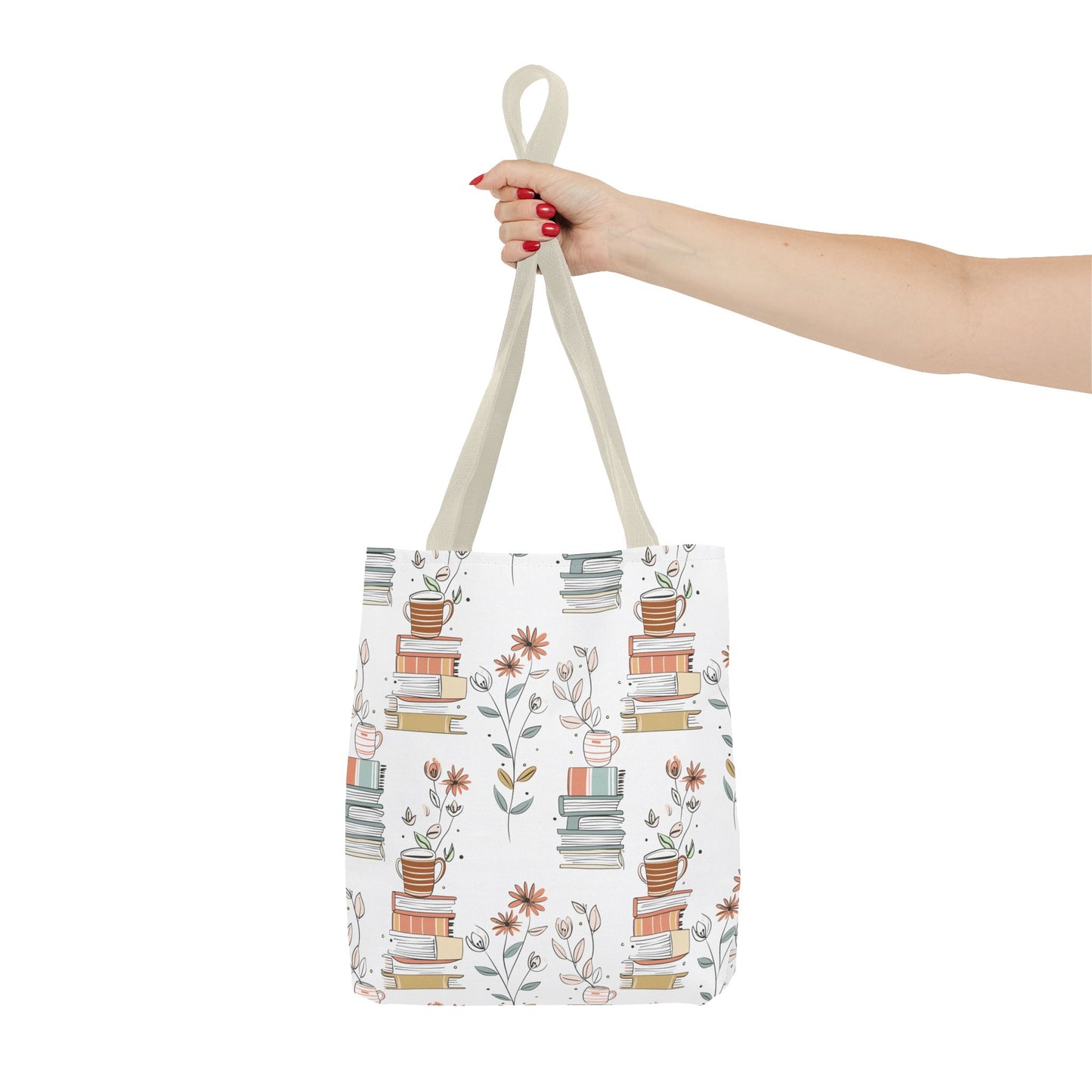 Book Lover's Floral Tote Bag, Perfect for Book Clubs, Library Visits, Eco-Friendly Gift, Reading Enthusiasts, Study Essentials