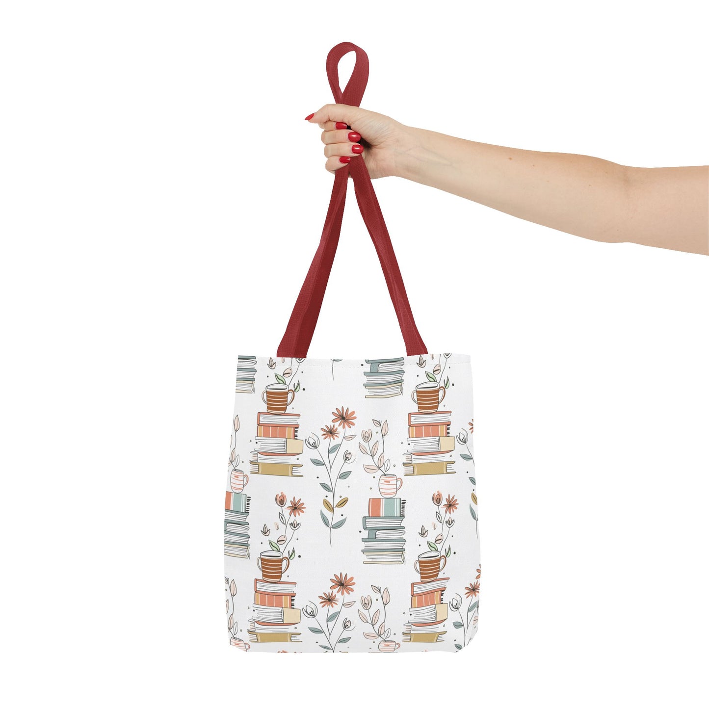 Book Lover's Floral Tote Bag, Perfect for Book Clubs, Library Visits, Eco-Friendly Gift, Reading Enthusiasts, Study Essentials