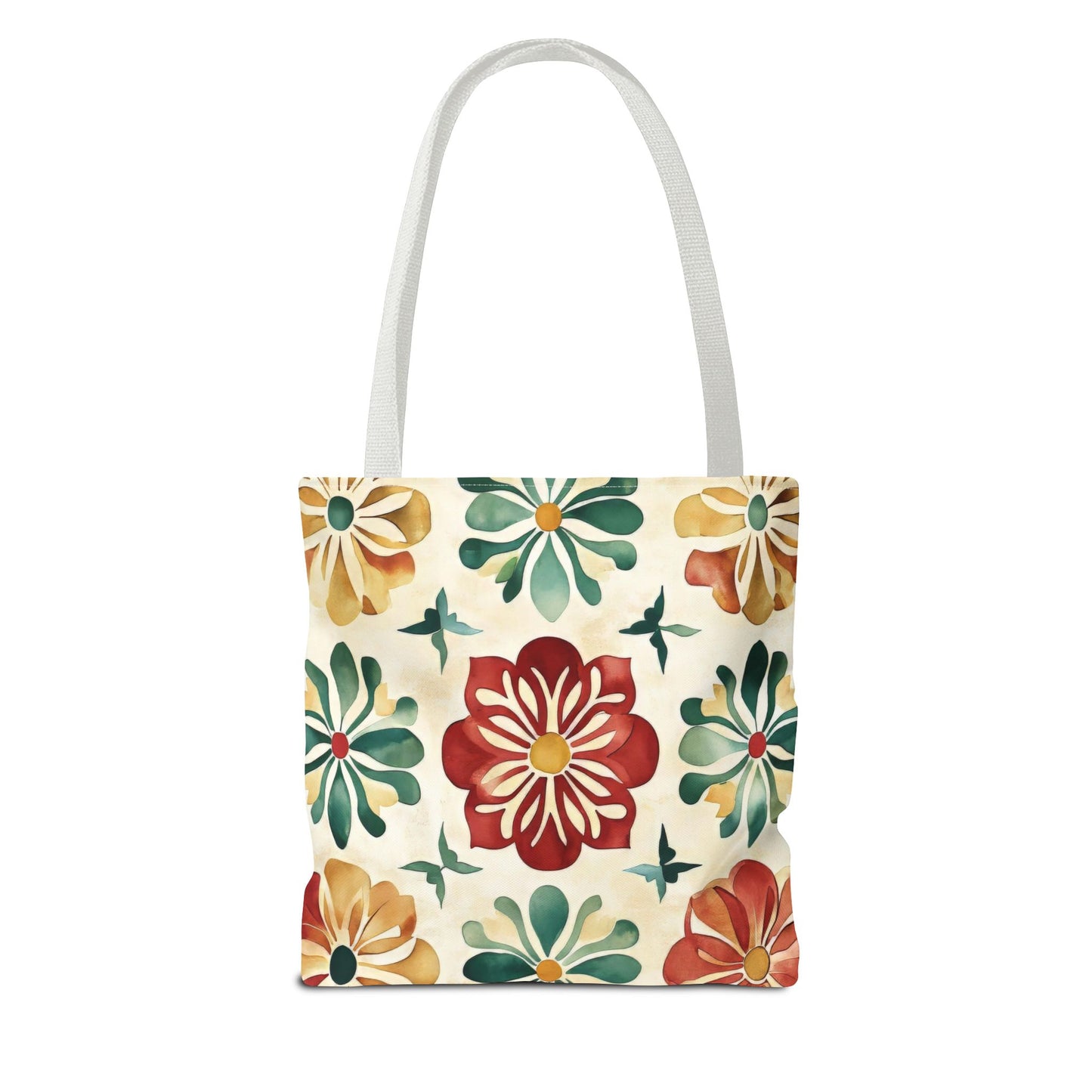Boho Floral Tote Bag, Stylish Canvas Shopper, Eco-Friendly Bag, Beach, Travel, Grocery, Gift for Her
