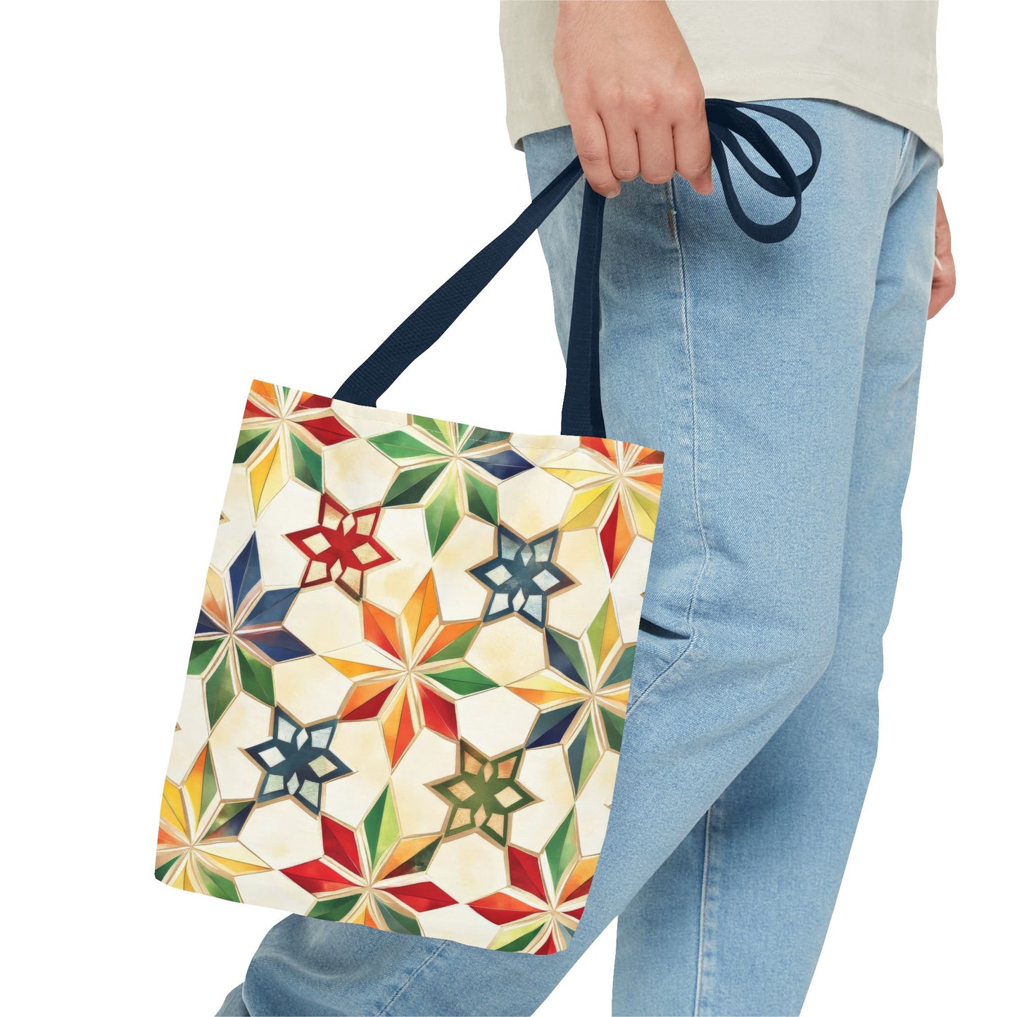 Colorful Geometric Tote Bag - Versatile Shopping Bag, Beach Tote, Gym Bag, Eco-Friendly Gift, Travel Companion