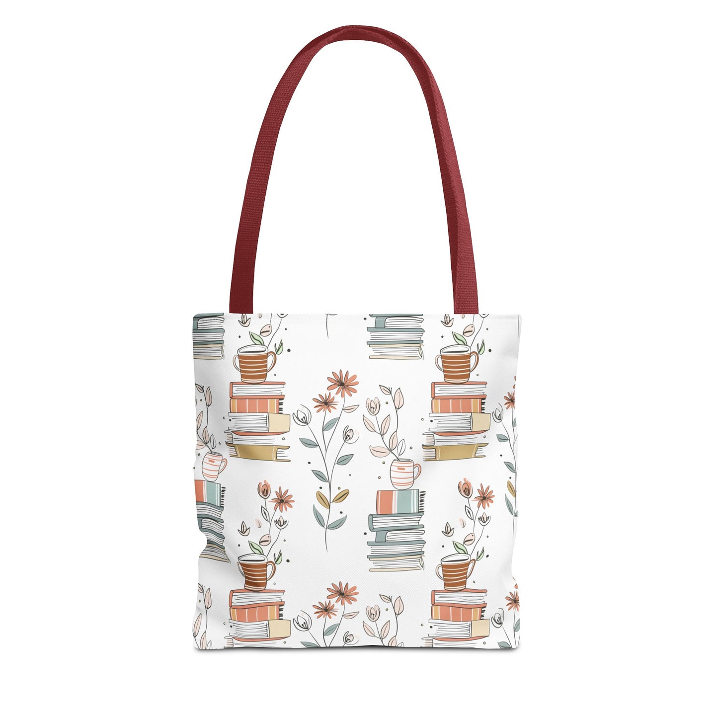 Book Lover's Floral Tote Bag, Perfect for Book Clubs, Library Visits, Eco-Friendly Gift, Reading Enthusiasts, Study Essentials