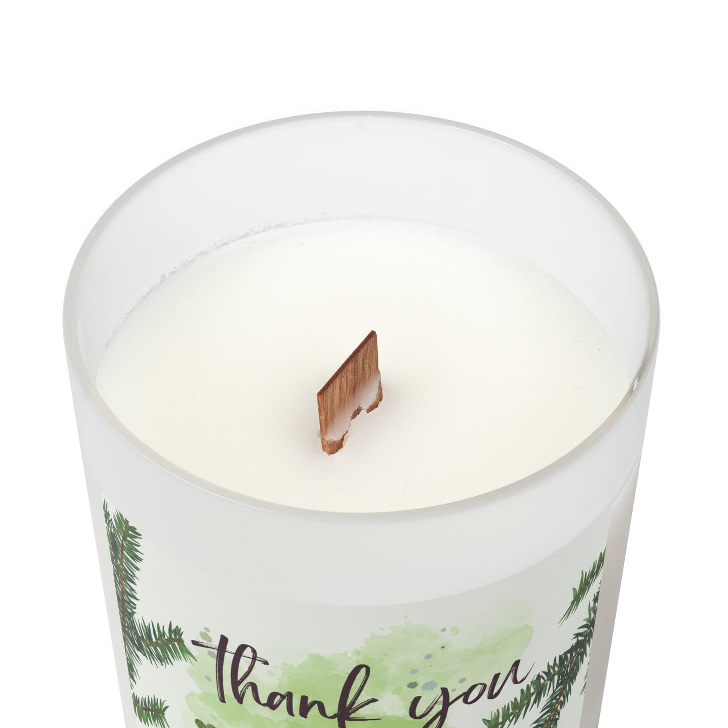 Personalized Thank You Candle - Frosted Glass 11oz
