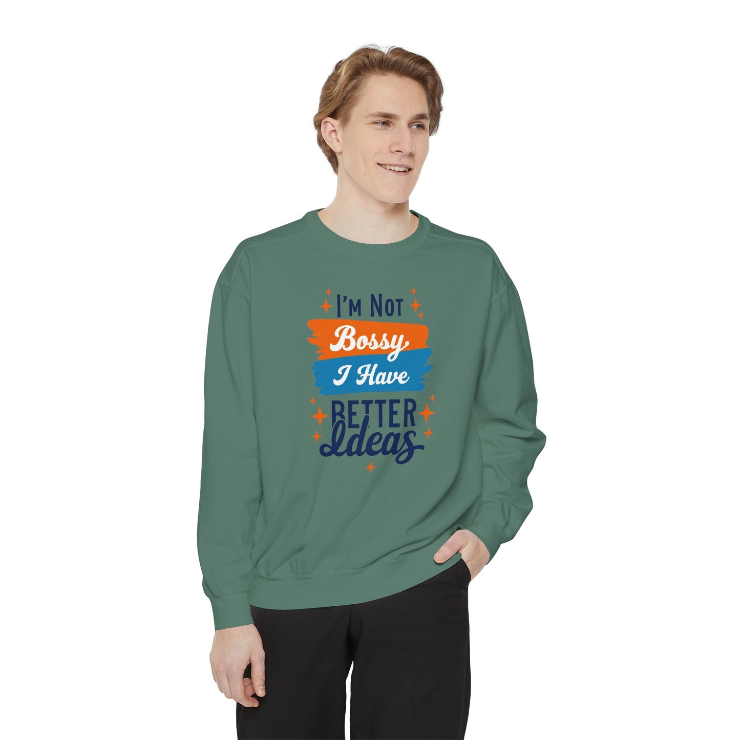 Bossy Ideas Unisex Sweatshirt - Cozy Gift for Friends, Funny Casual Wear, Unique Birthday Present, Relaxed Fit, Cool Motivational Apparel