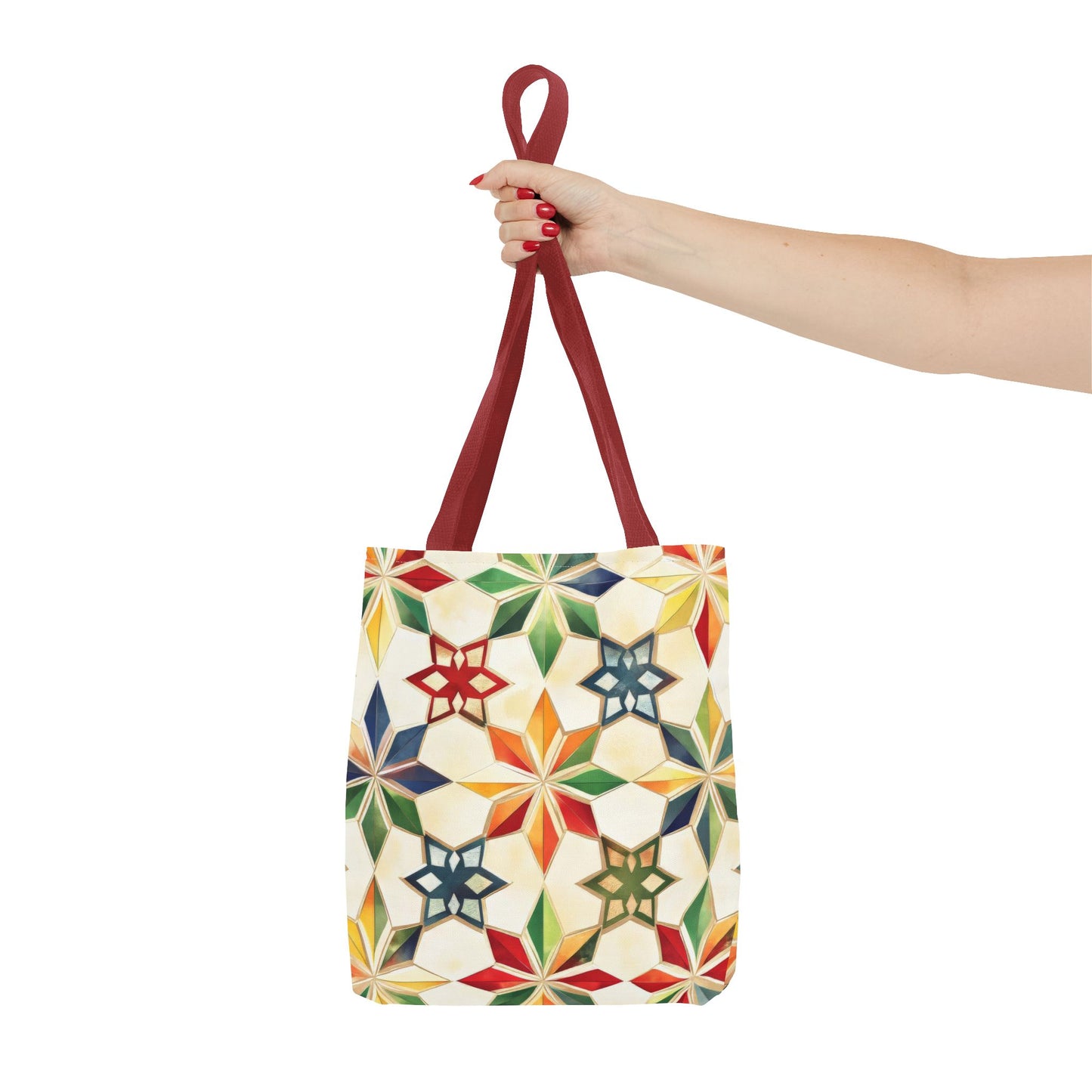 Colorful Geometric Tote Bag - Versatile Shopping Bag, Beach Tote, Gym Bag, Eco-Friendly Gift, Travel Companion