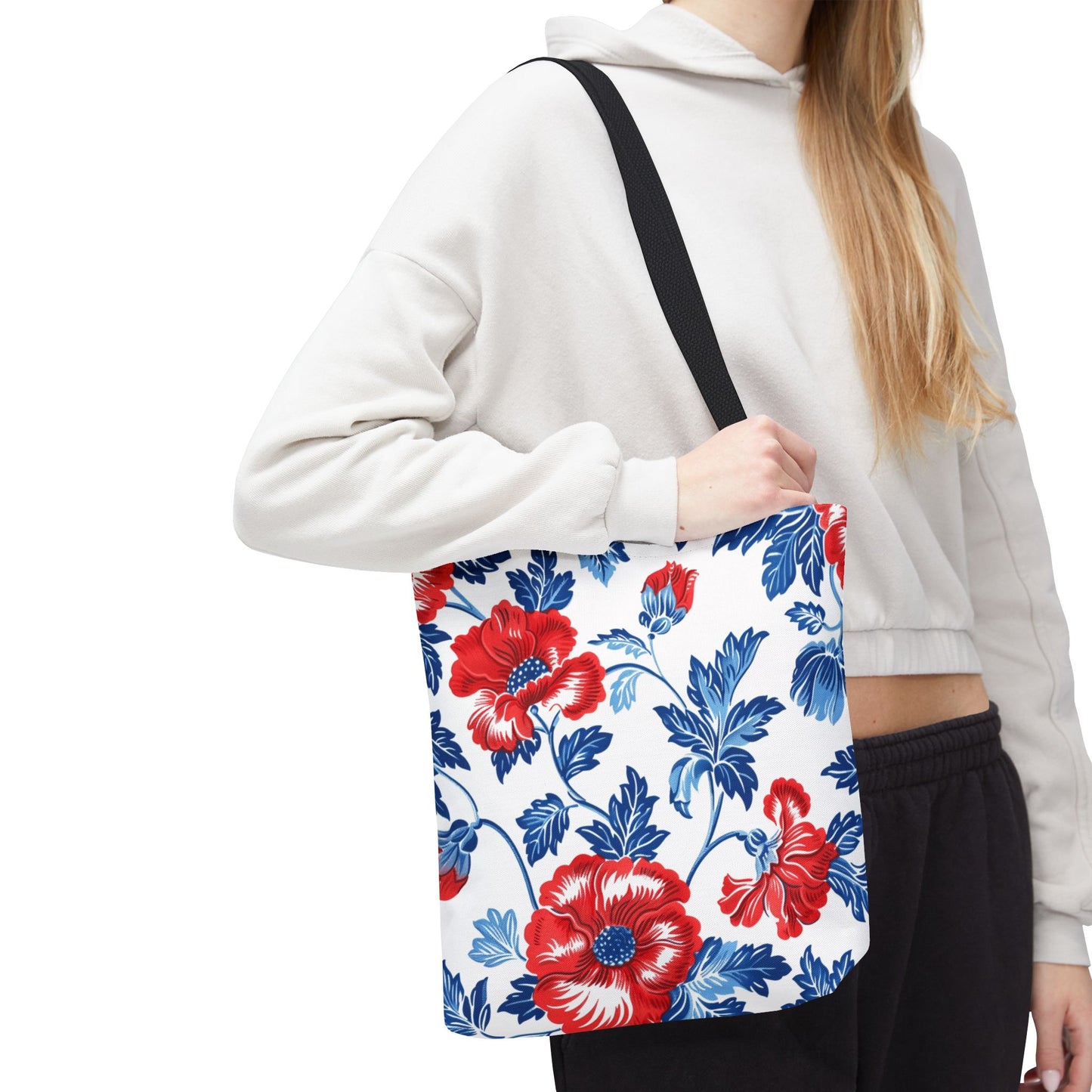 Floral Print Tote Bag for Everyday Use, Stylish Shopper, Reusable Grocery Bag, Gift for Her, Beach or Travel Accessory