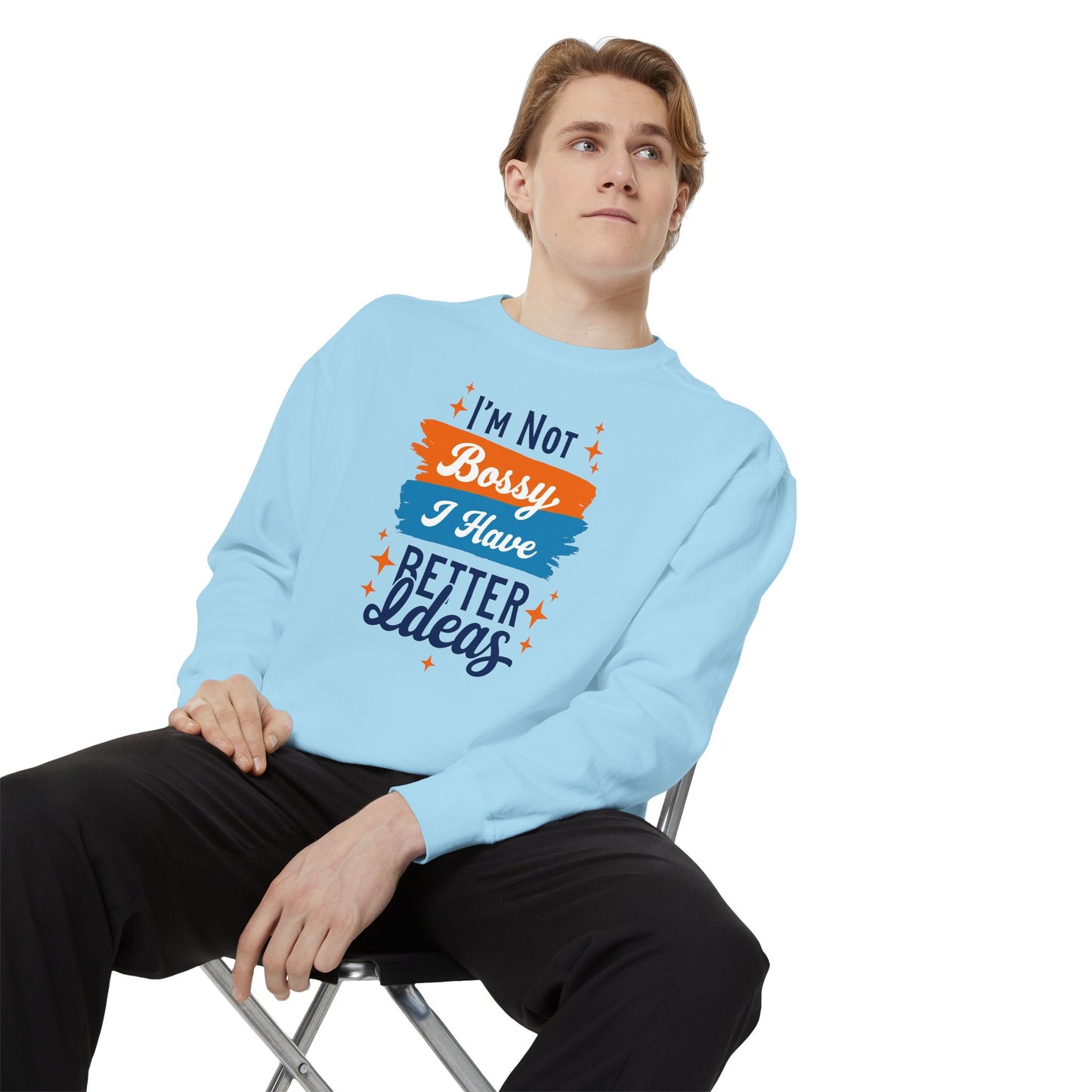 Bossy Ideas Unisex Sweatshirt - Cozy Gift for Friends, Funny Casual Wear, Unique Birthday Present, Relaxed Fit, Cool Motivational Apparel