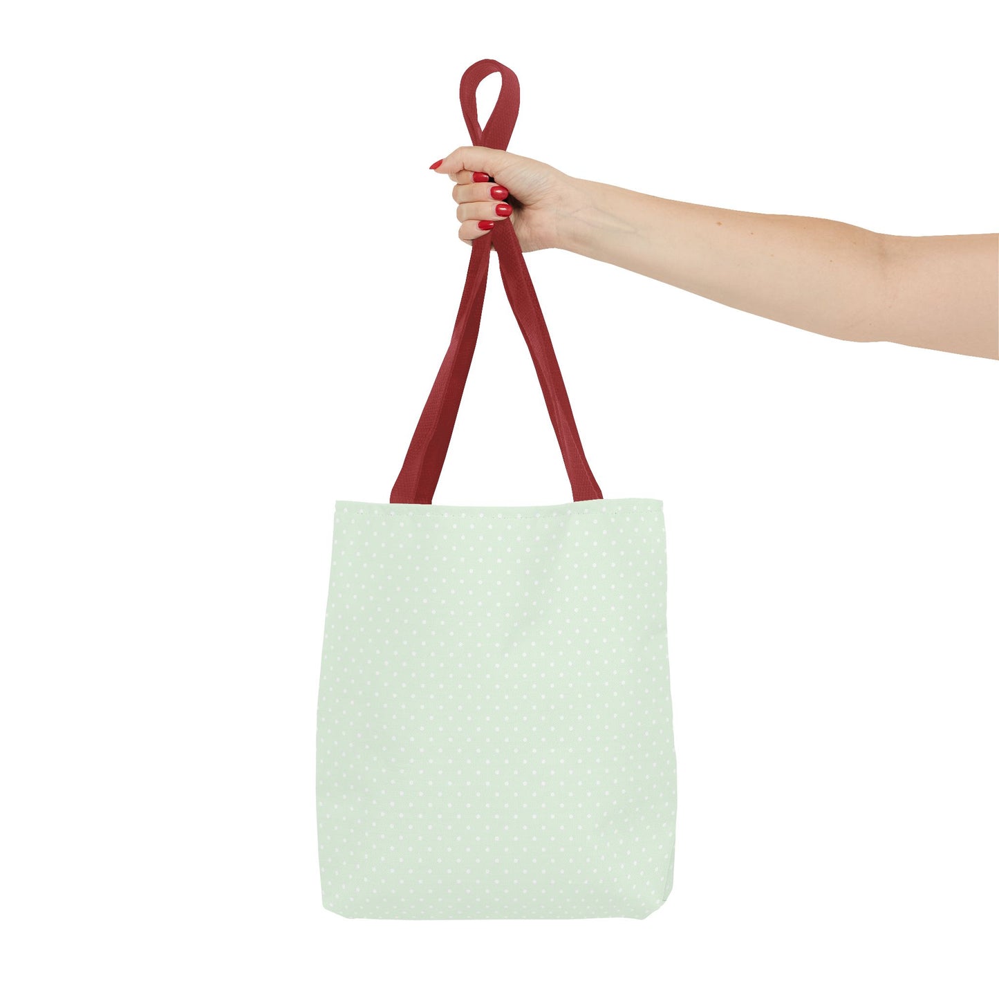 Mint Polka Dot Tote Bag | Stylish Eco-Friendly Day Bag, Beach Tote, Shopping Bag, Gift for Her, Everyday Purse