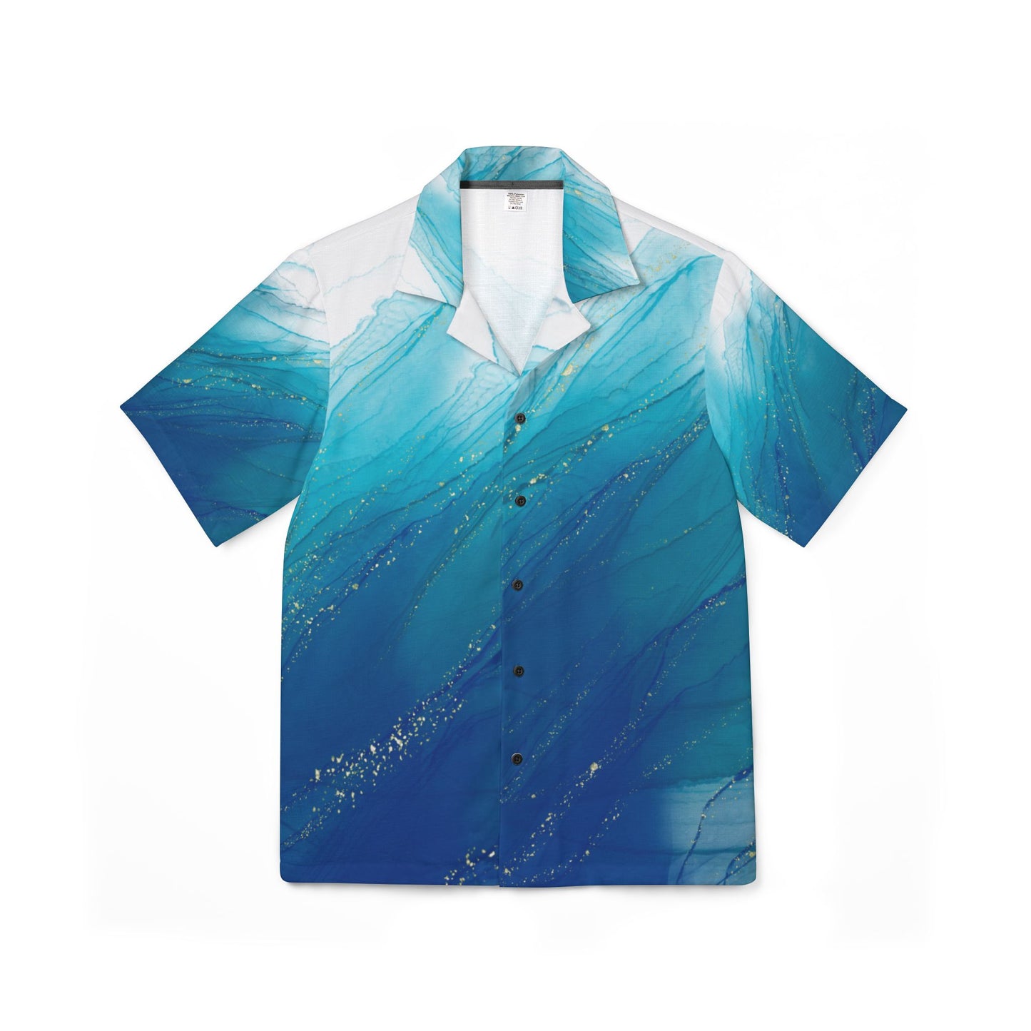 Men's Hawaiian Shirt - Ocean Wave Print, Perfect for Beach Days, Luau Parties, Tropical Vacations, Summer Gatherings, Casual Weekend Wear