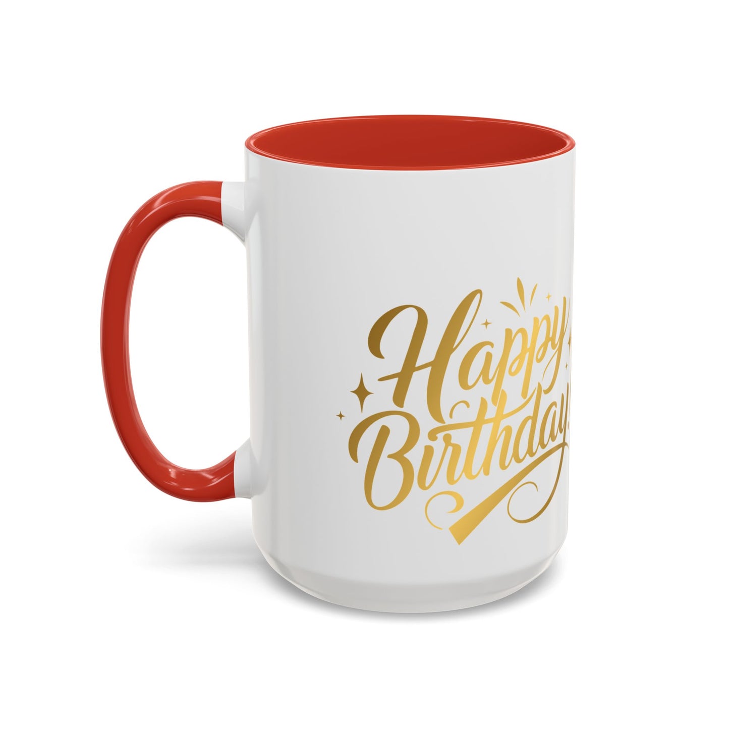 Happy Birthday Accent Coffee Mug - Cute Dinosaur with Balloons - Fun Celebration Drinkware