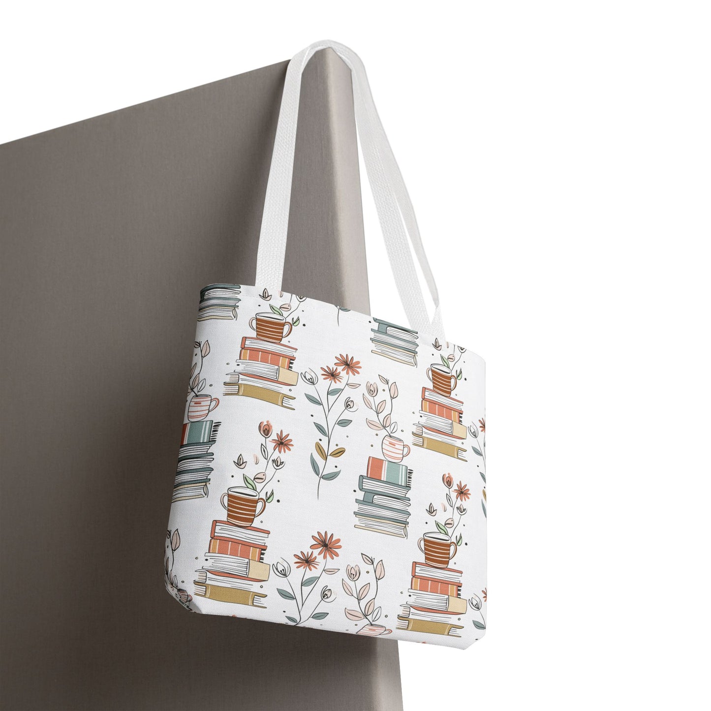 Book Lover's Floral Tote Bag, Perfect for Book Clubs, Library Visits, Eco-Friendly Gift, Reading Enthusiasts, Study Essentials