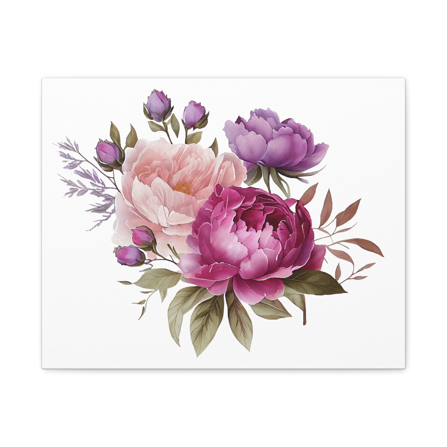 Floral Wall Art Canvas, Home Decor, Gift for Her, Peony Art, Living Room Decoration, Mothers Day